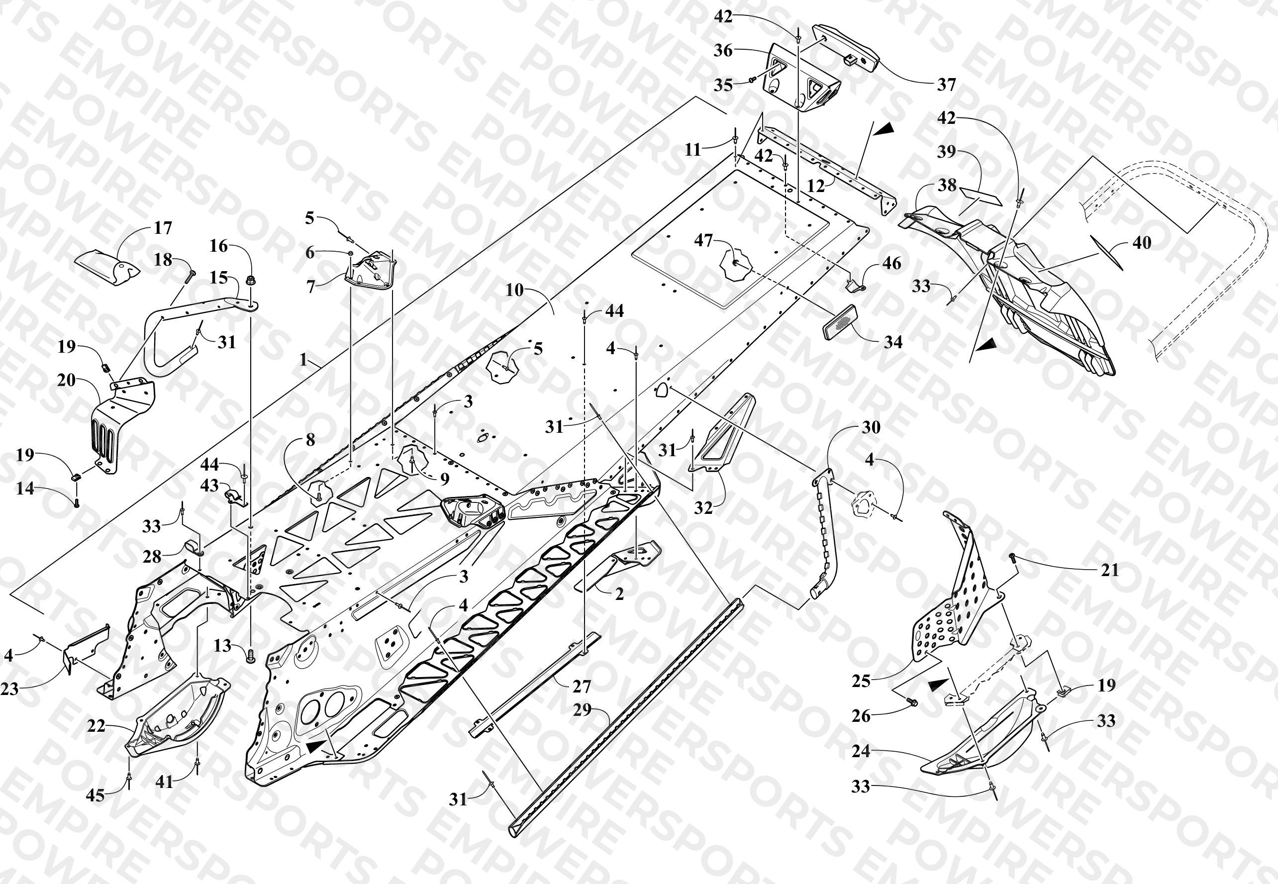 TUNNEL AND SNOWFLAP ASSEMBLY