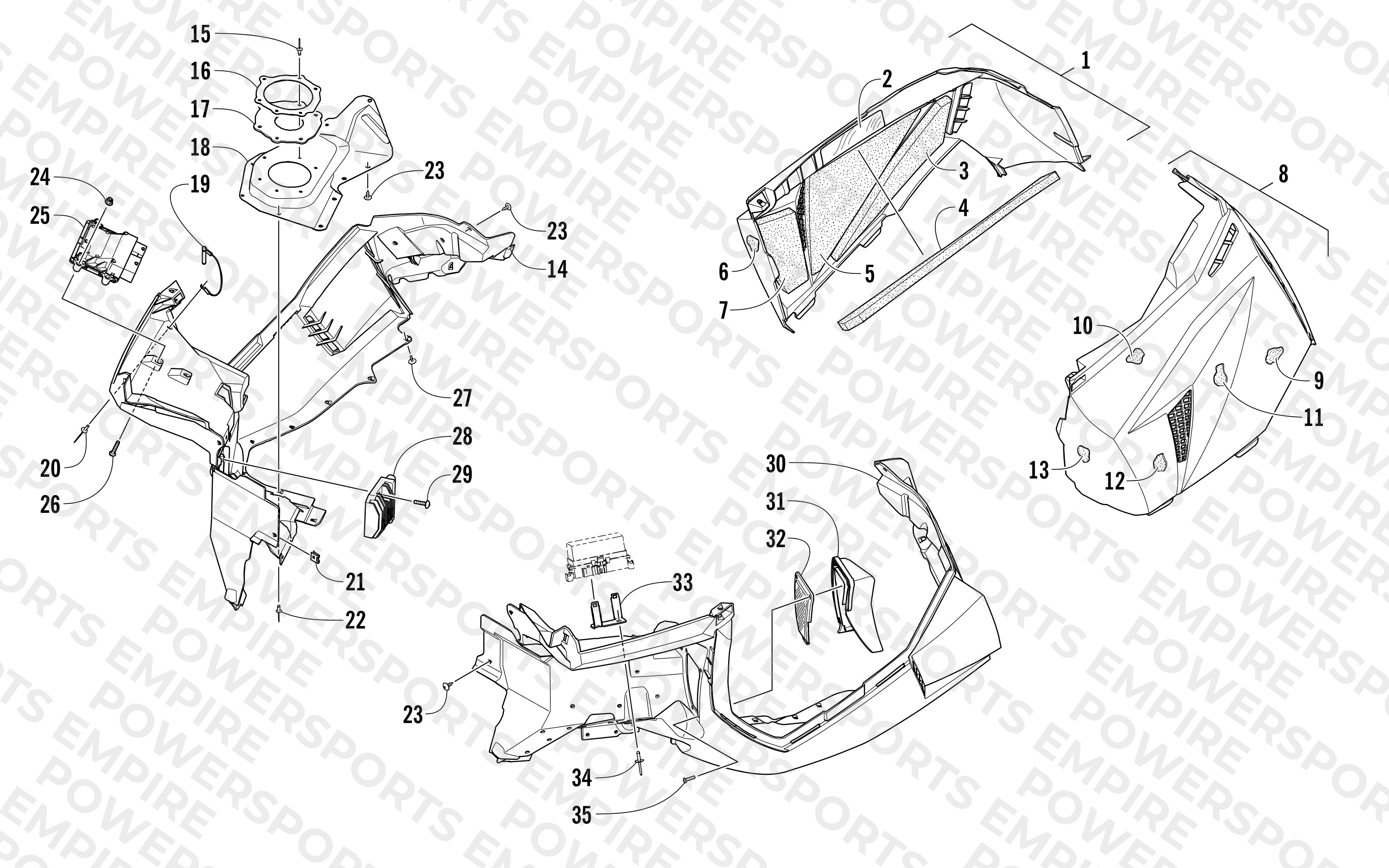 SKID PLATE AND SIDE PANEL ASSEMBLY