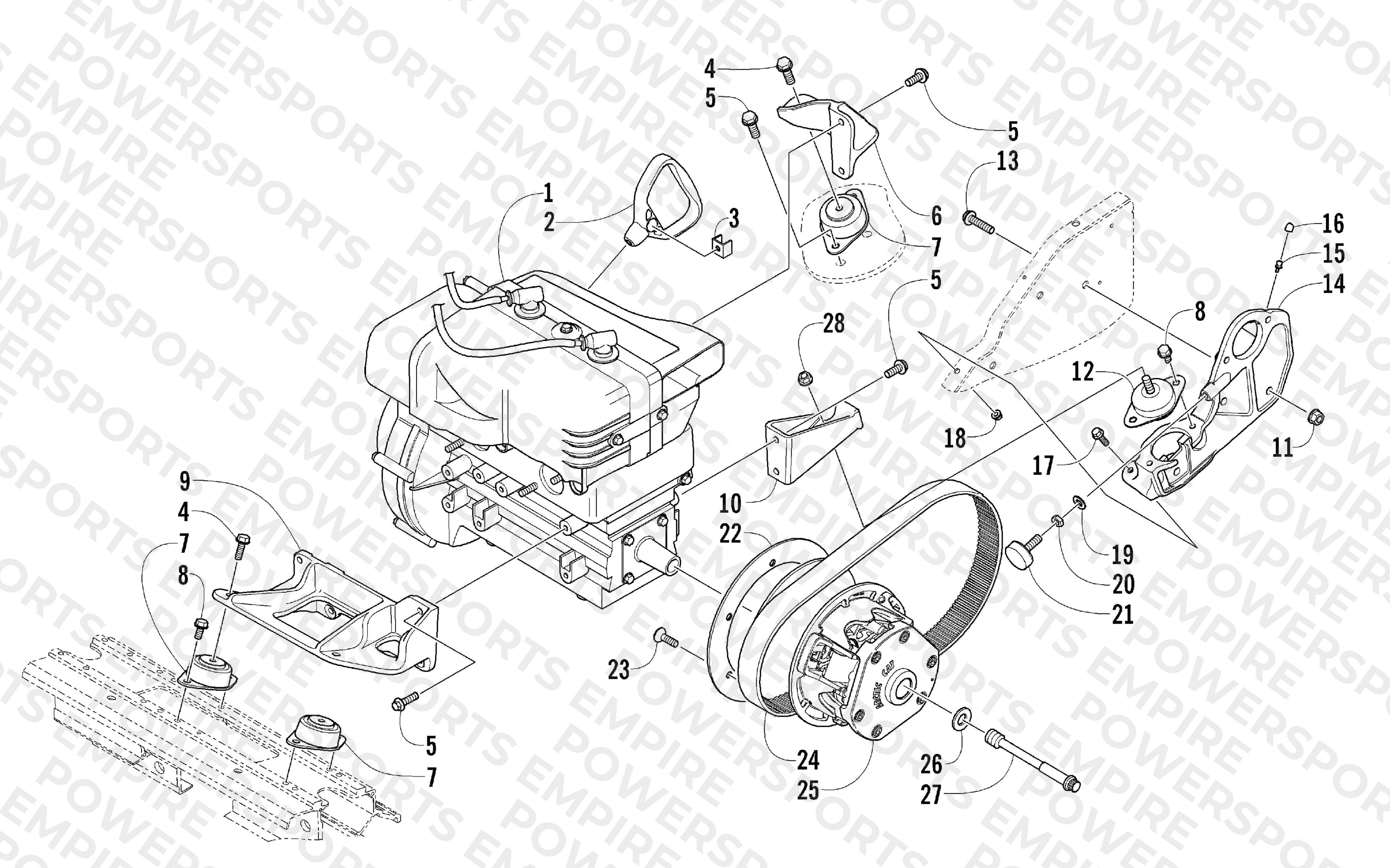 ENGINE AND RELATED PARTS