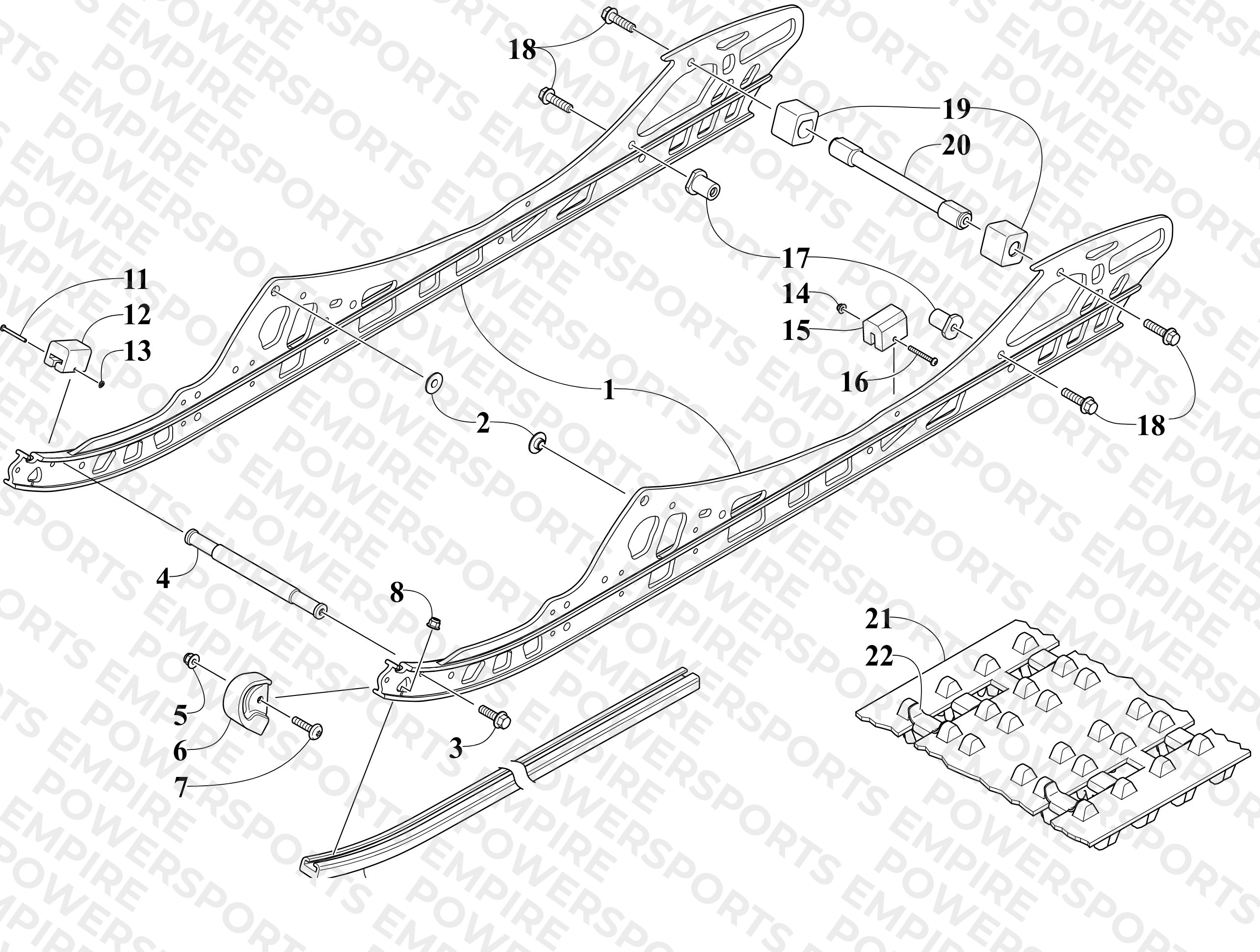 SLIDE RAIL AND TRACK ASSEMBLY