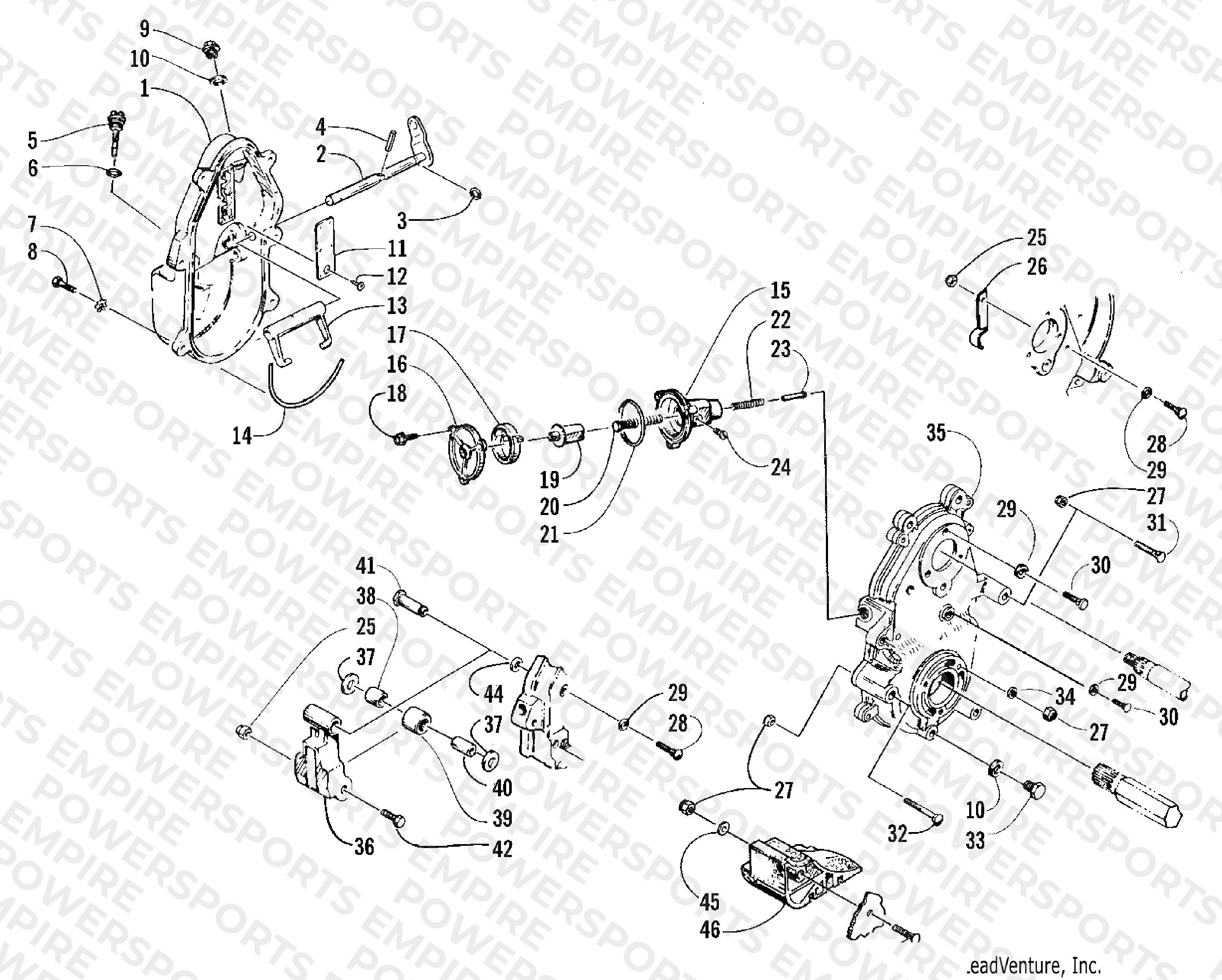 DROPCASE AND CHAIN TENSION ASSEMBLY