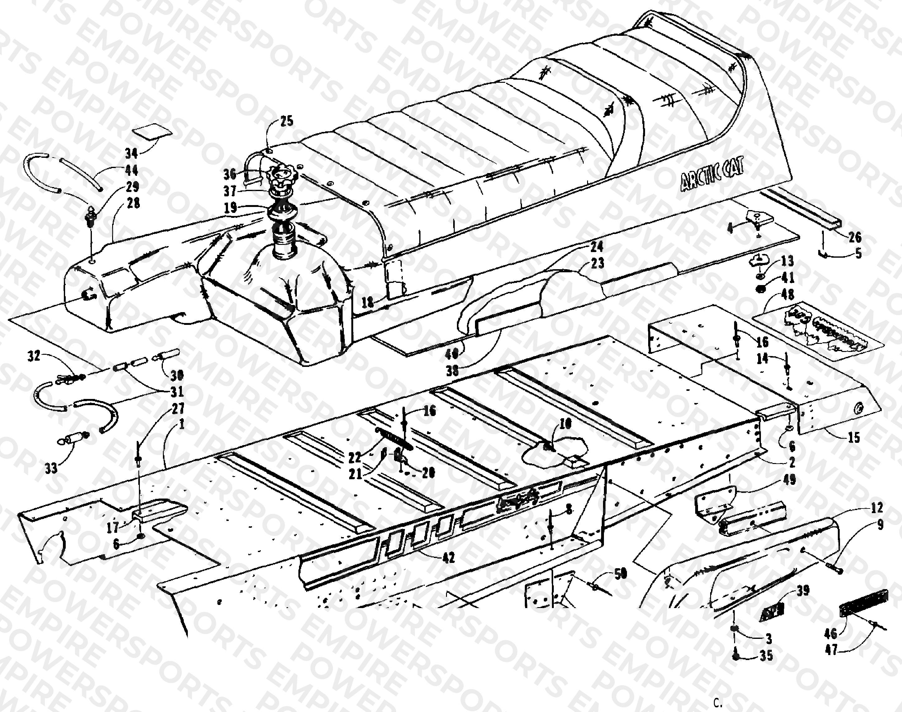 TUNNEL, GAS TANK AND SEAT