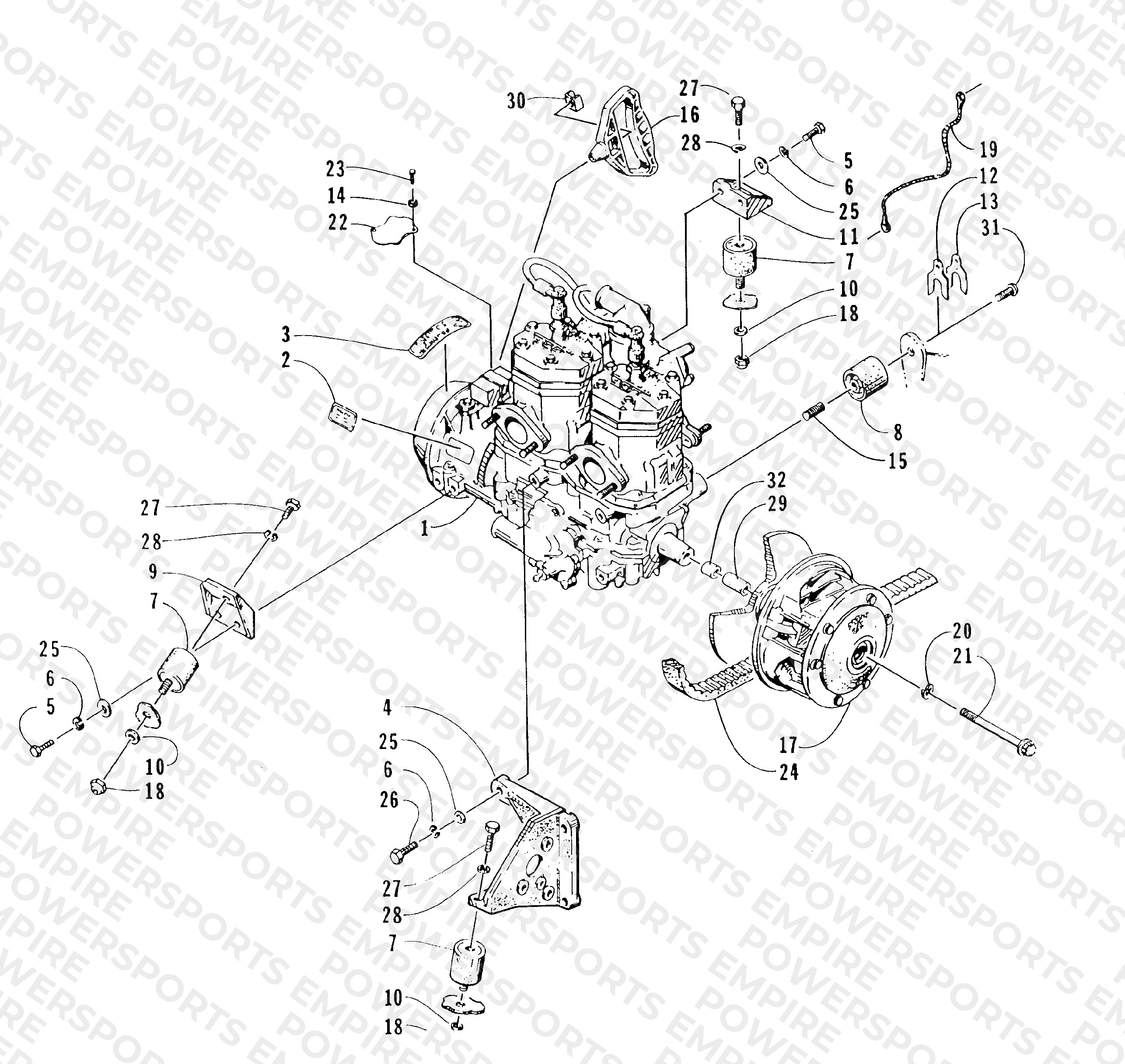 ENGINE AND RELATED PARTS