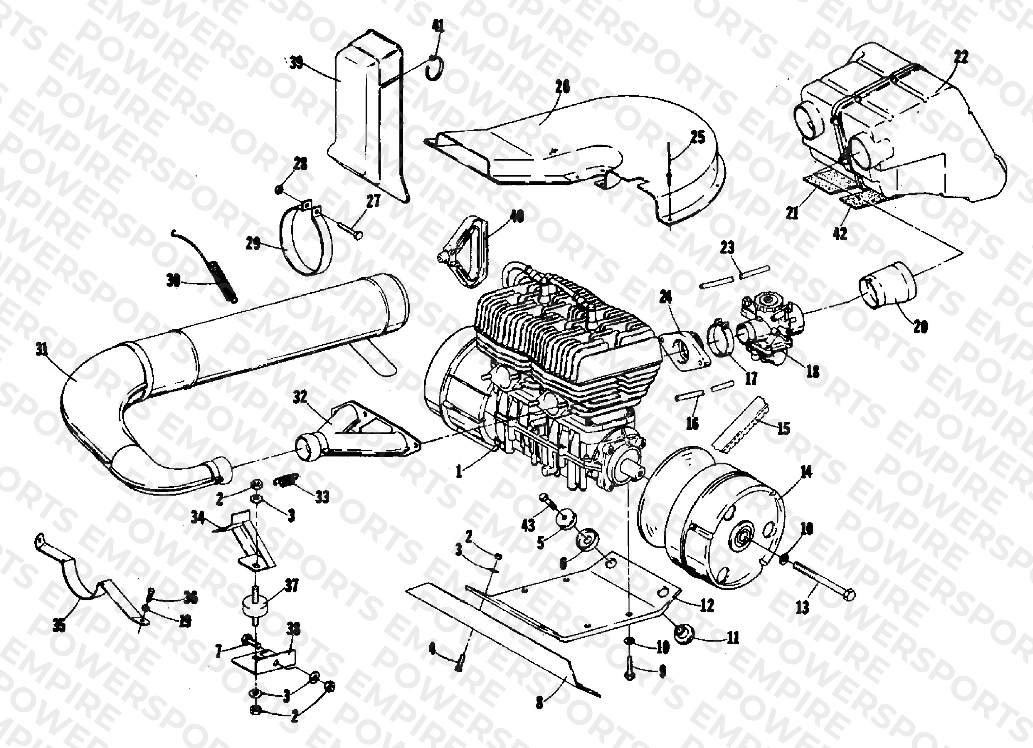 ENGINE AND RELATED PARTS