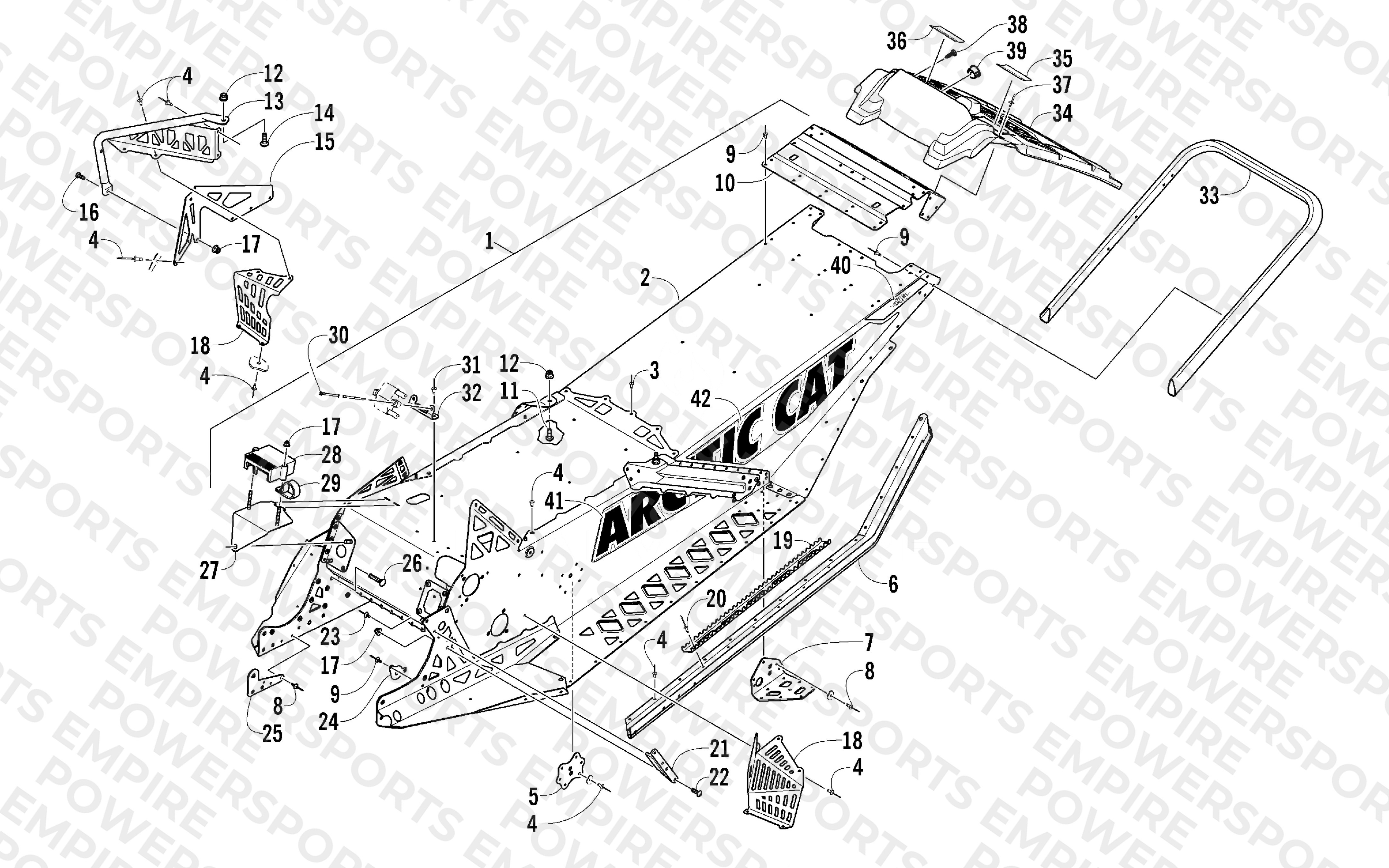 CHASSIS, REAR BUMPER, AND SNOWFLAP ASSEMBLY