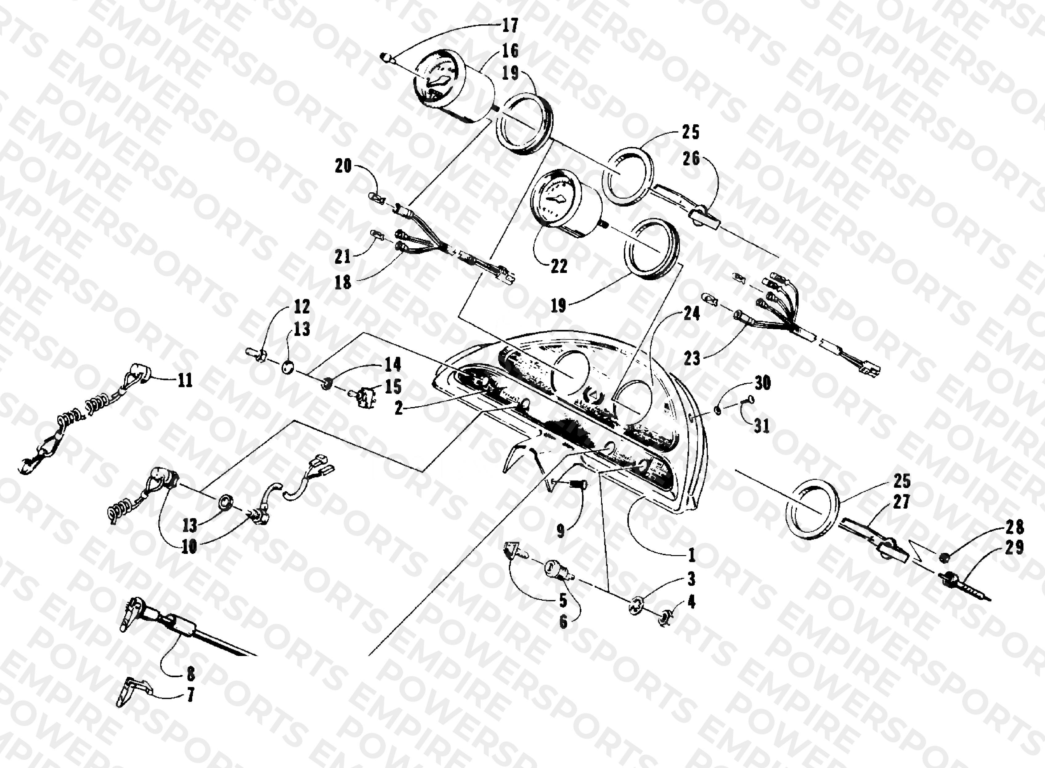 CONSOLE EXTENSION, SWITCHES, AND INSTRUMENTS