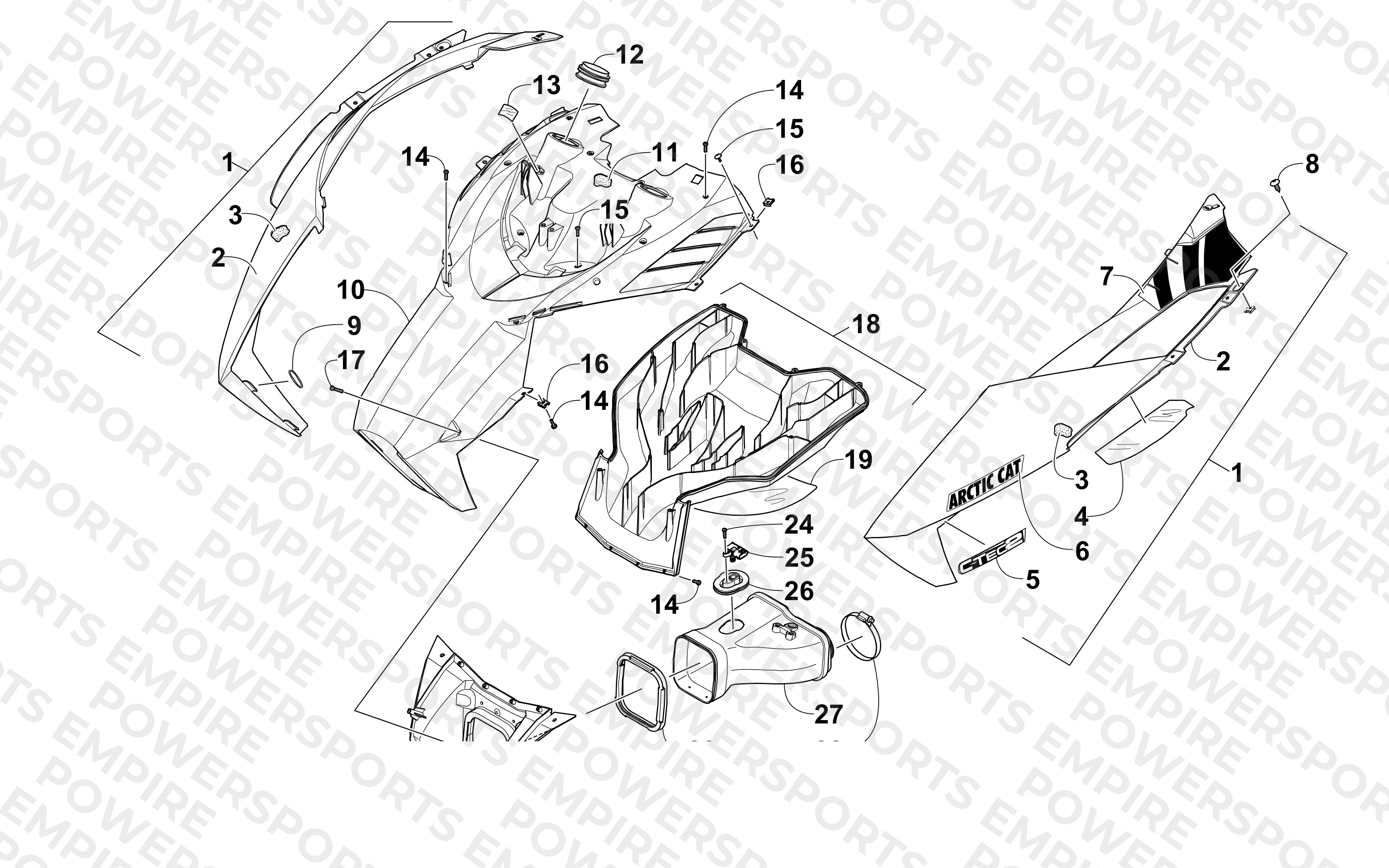HOOD AND AIR INTAKE ASSEMBLY