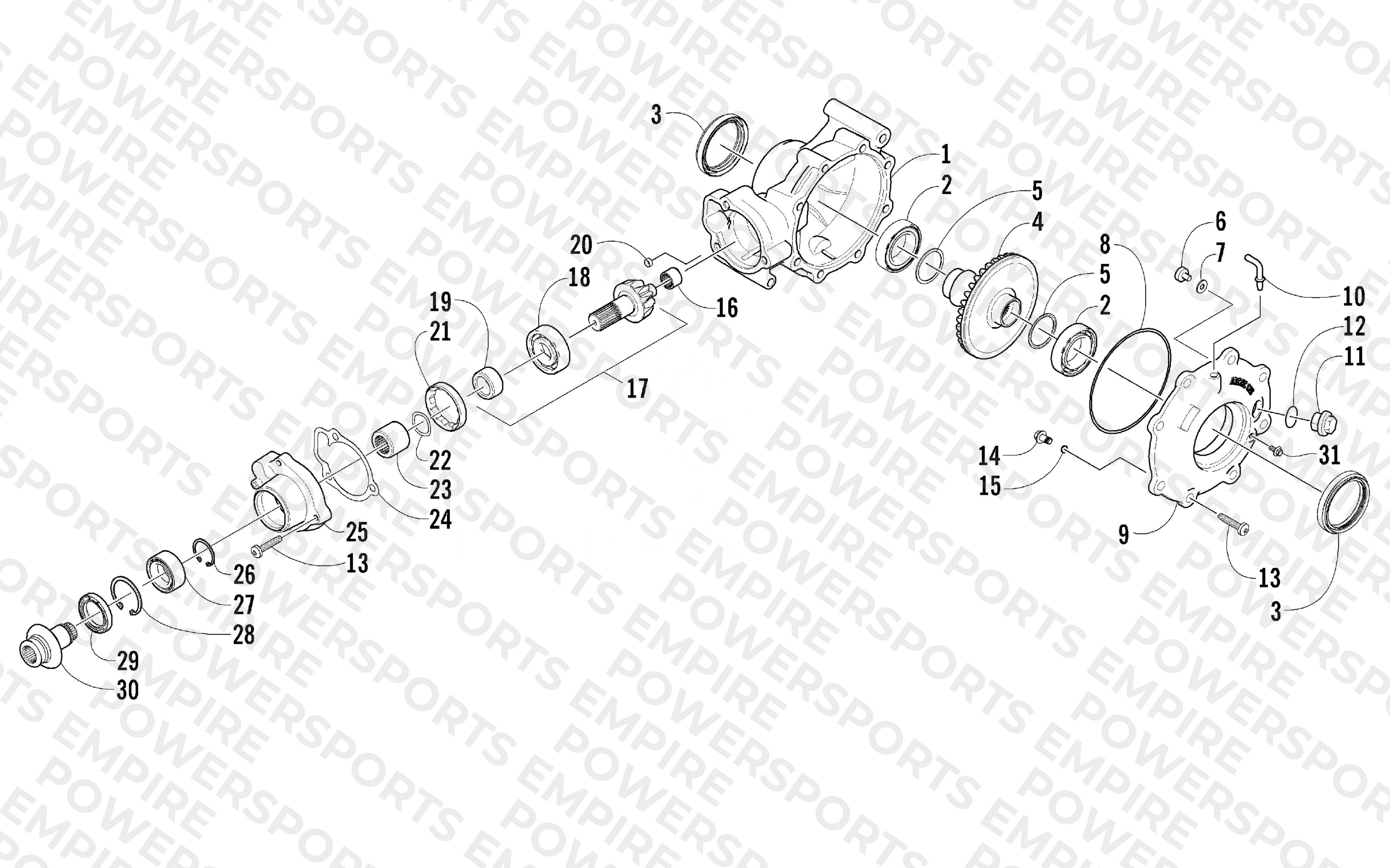 REAR DRIVE GEARCASE ASSEMBLY