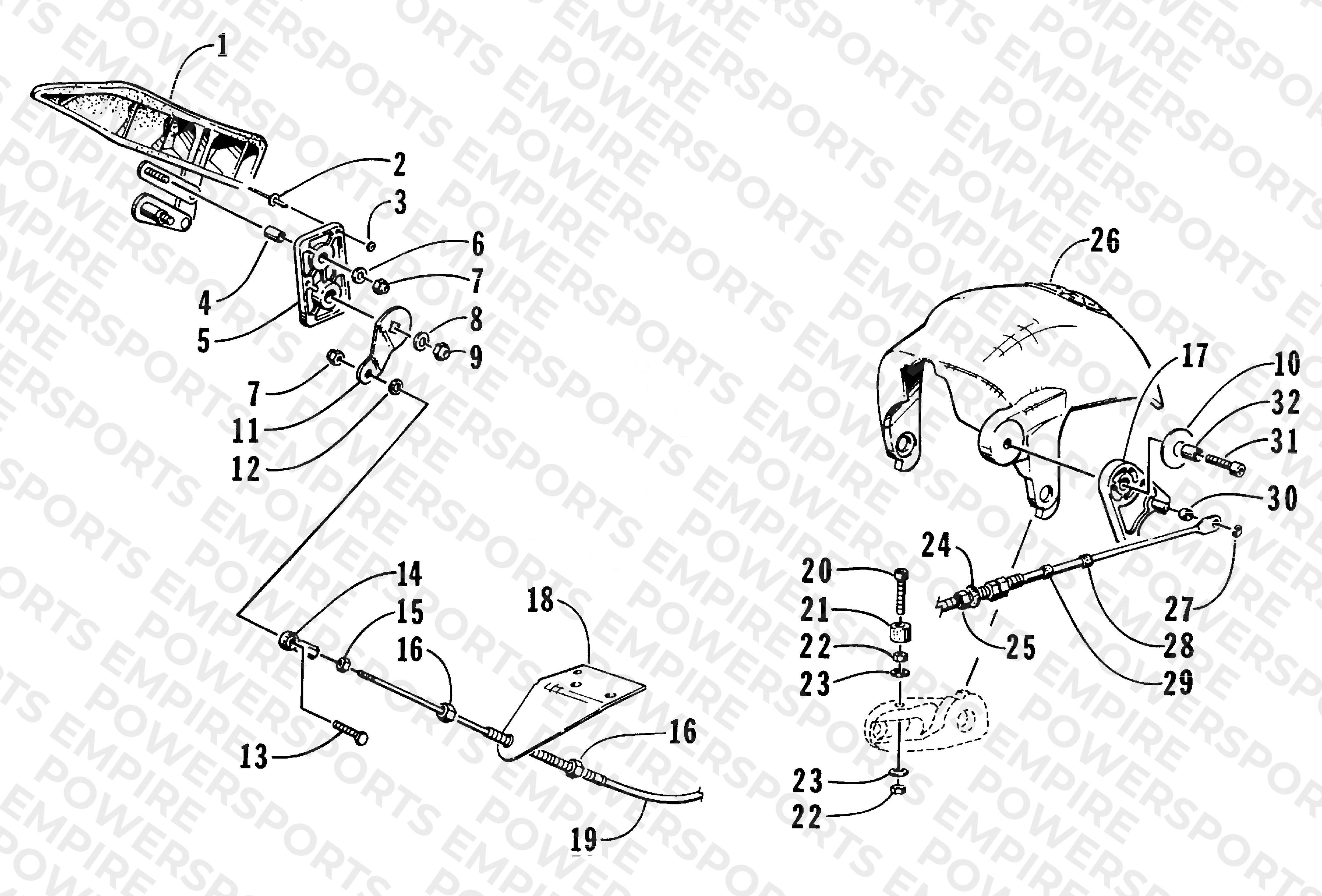 REVERSE DEFLECTOR AND LEVER ASSEMBLY