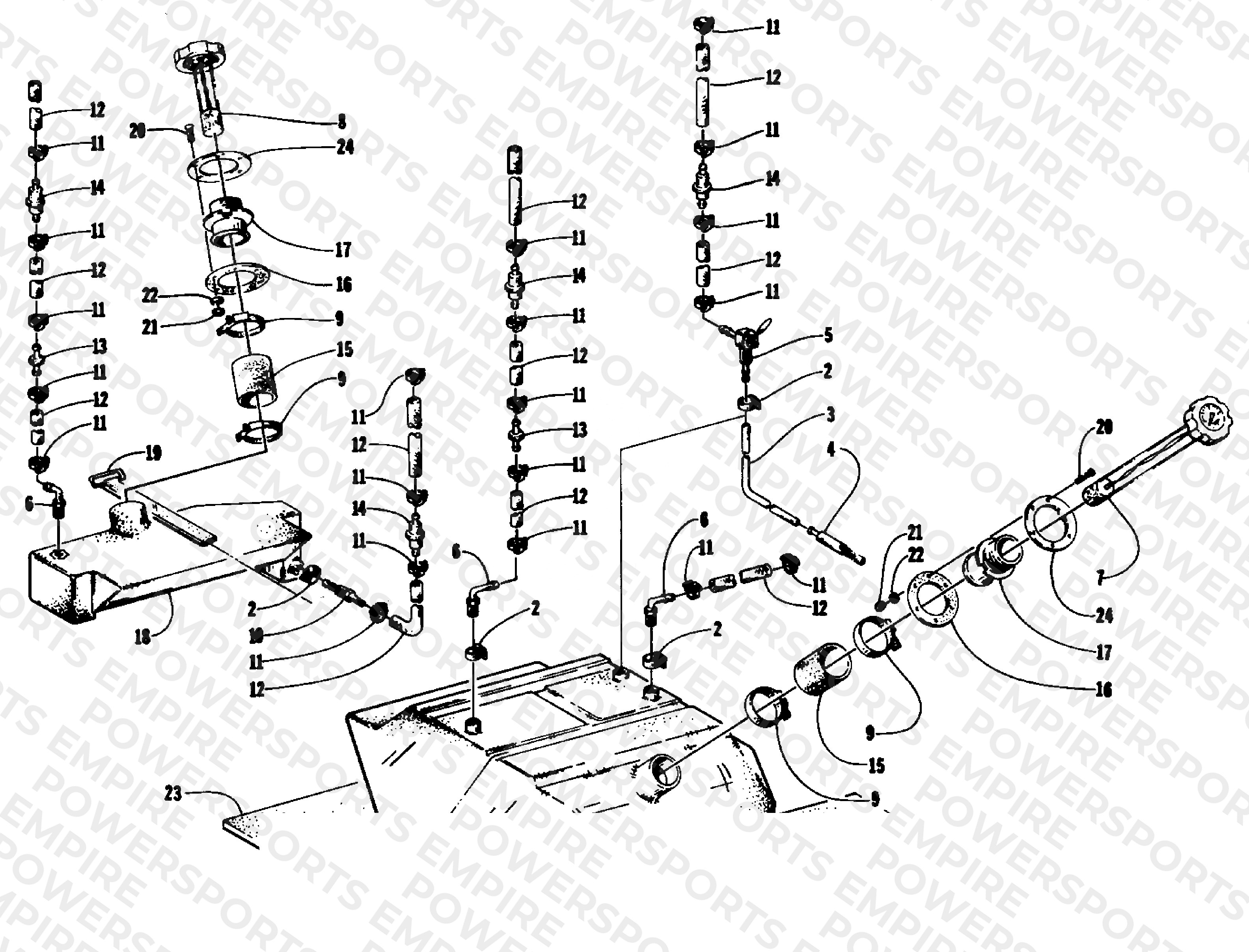 GAS AND OIL TANK ASSEMBLY