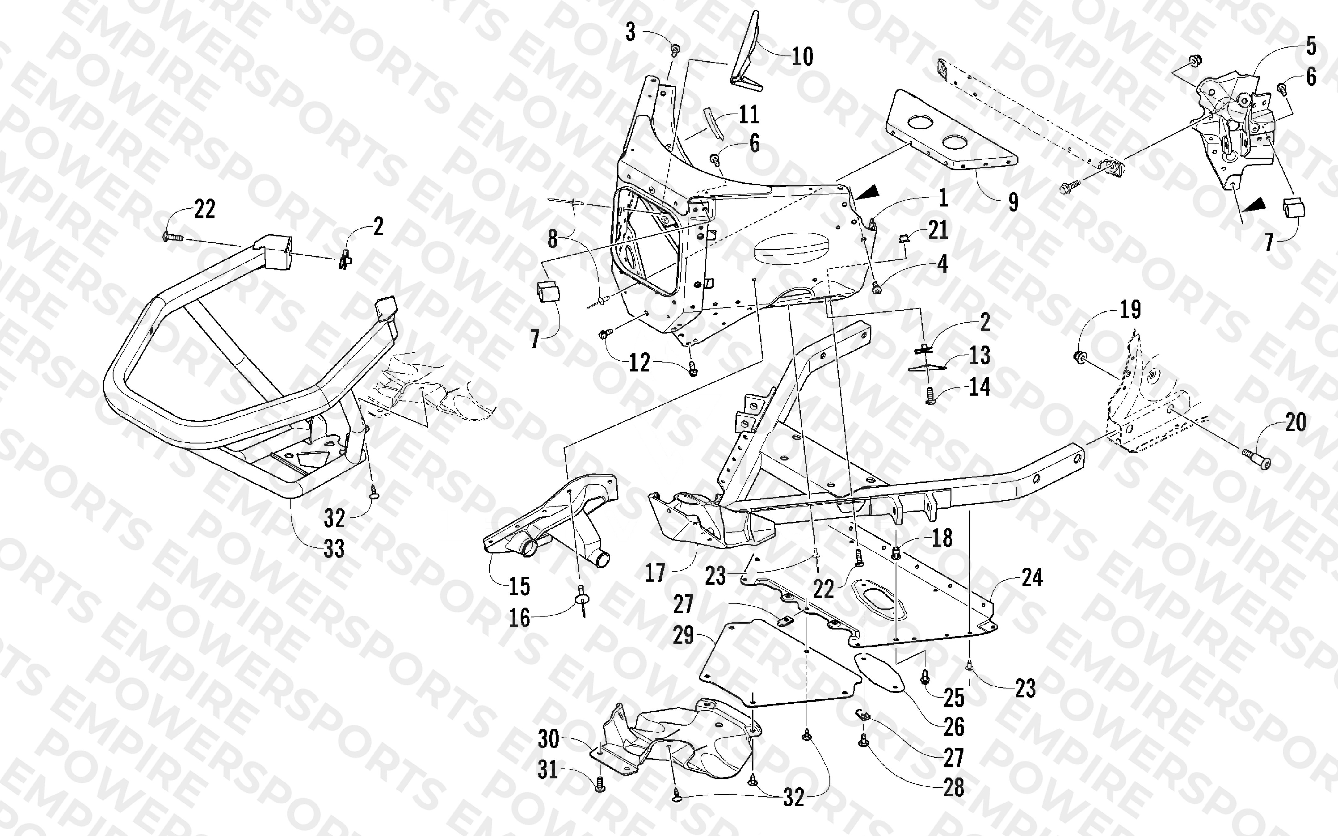 FRONT BUMPER AND FRAME ASSEMBLY
