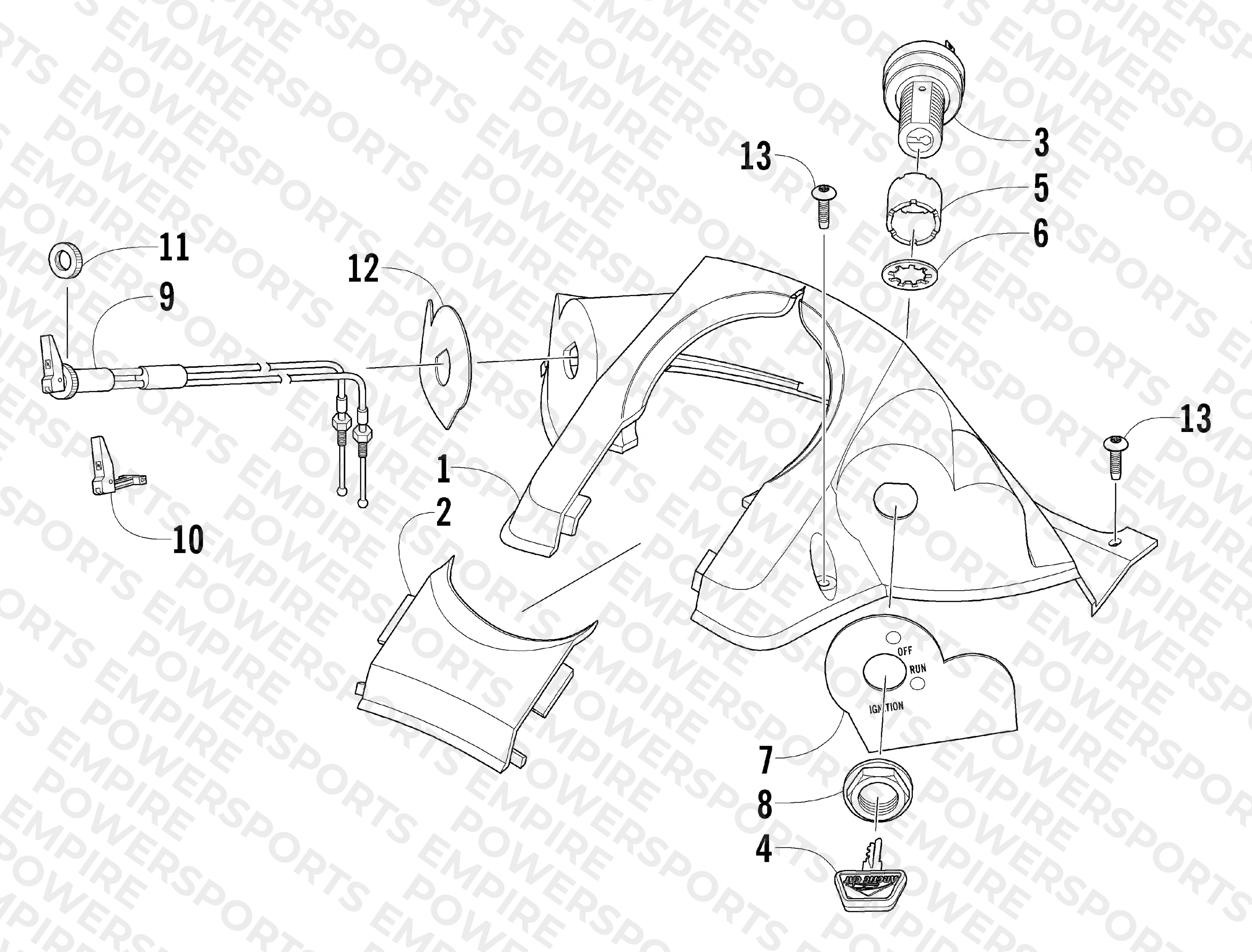 CONSOLE AND SWITCH ASSEMBLY