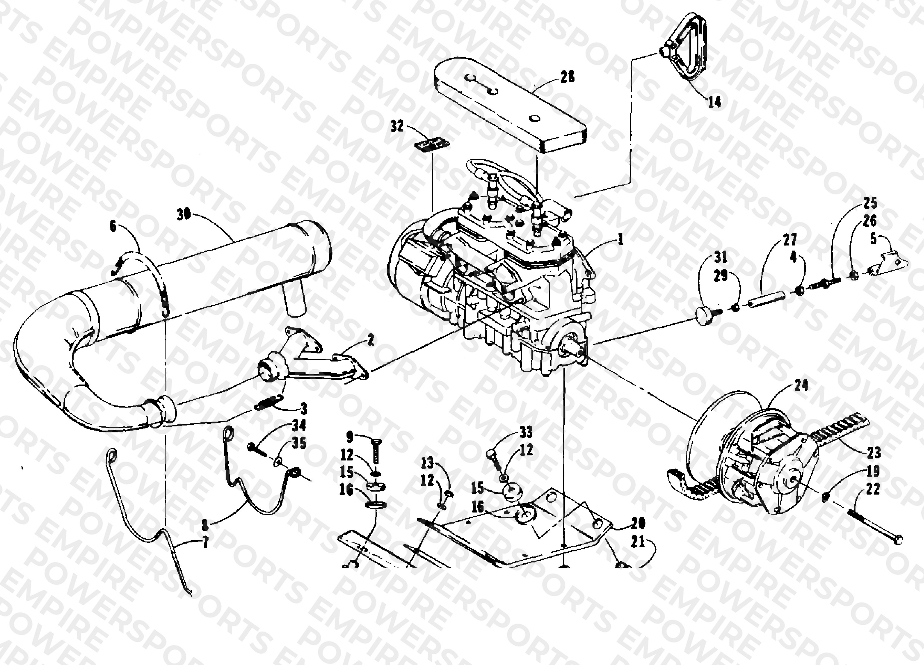 ENGINE AND RELATED PARTS