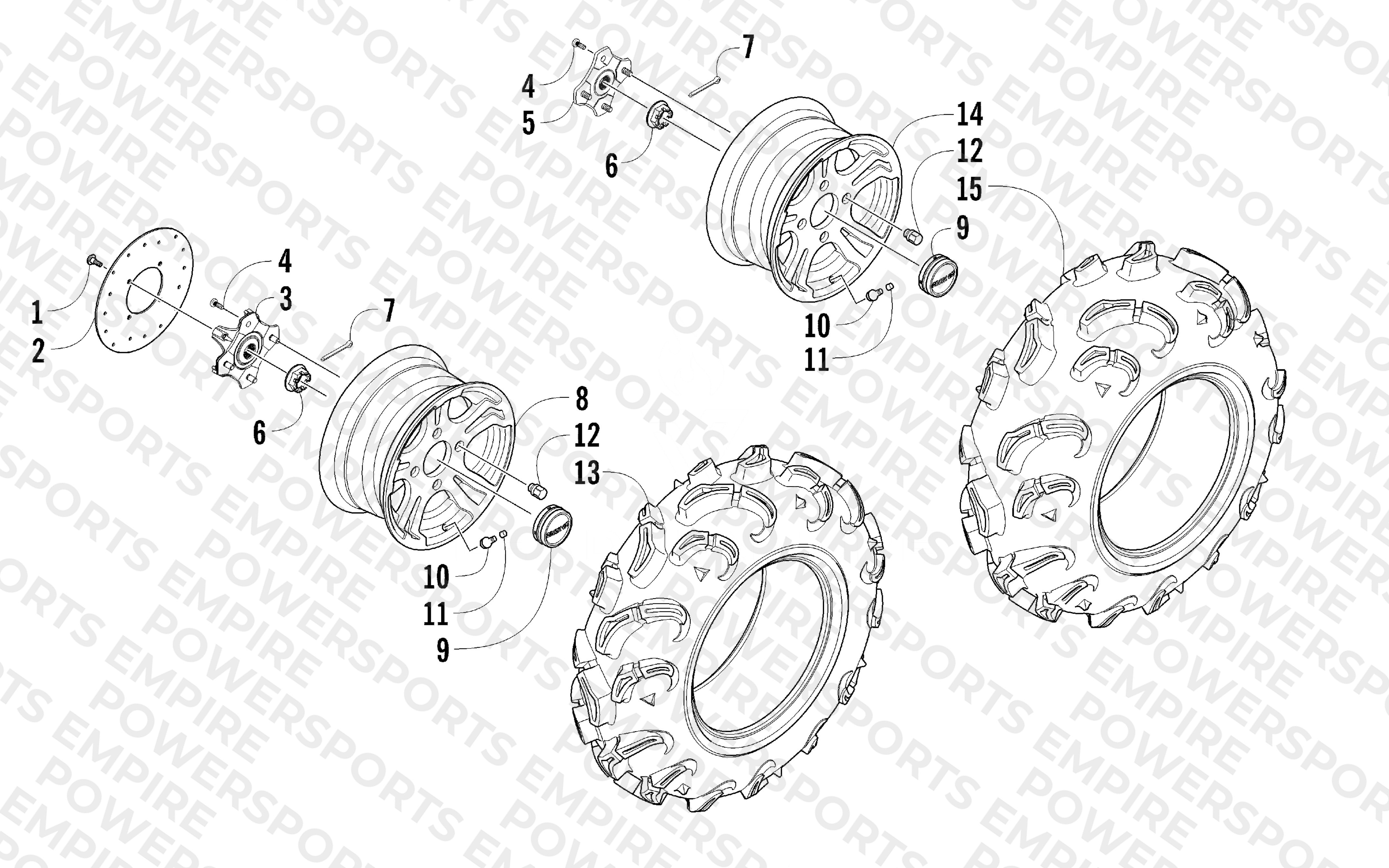 WHEEL AND TIRE ASSEMBLY