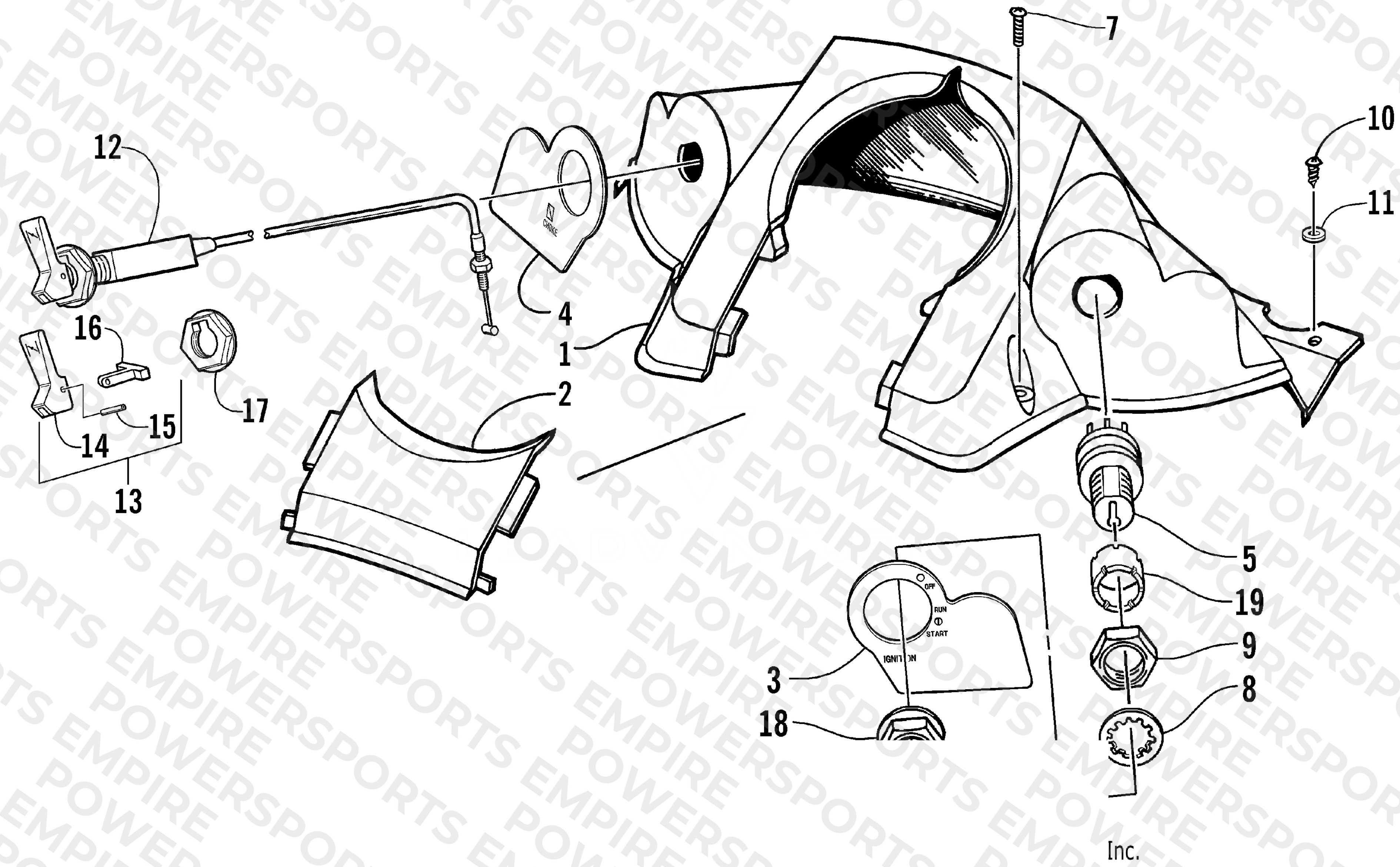 CONSOLE AND SWITCH ASSEMBLY