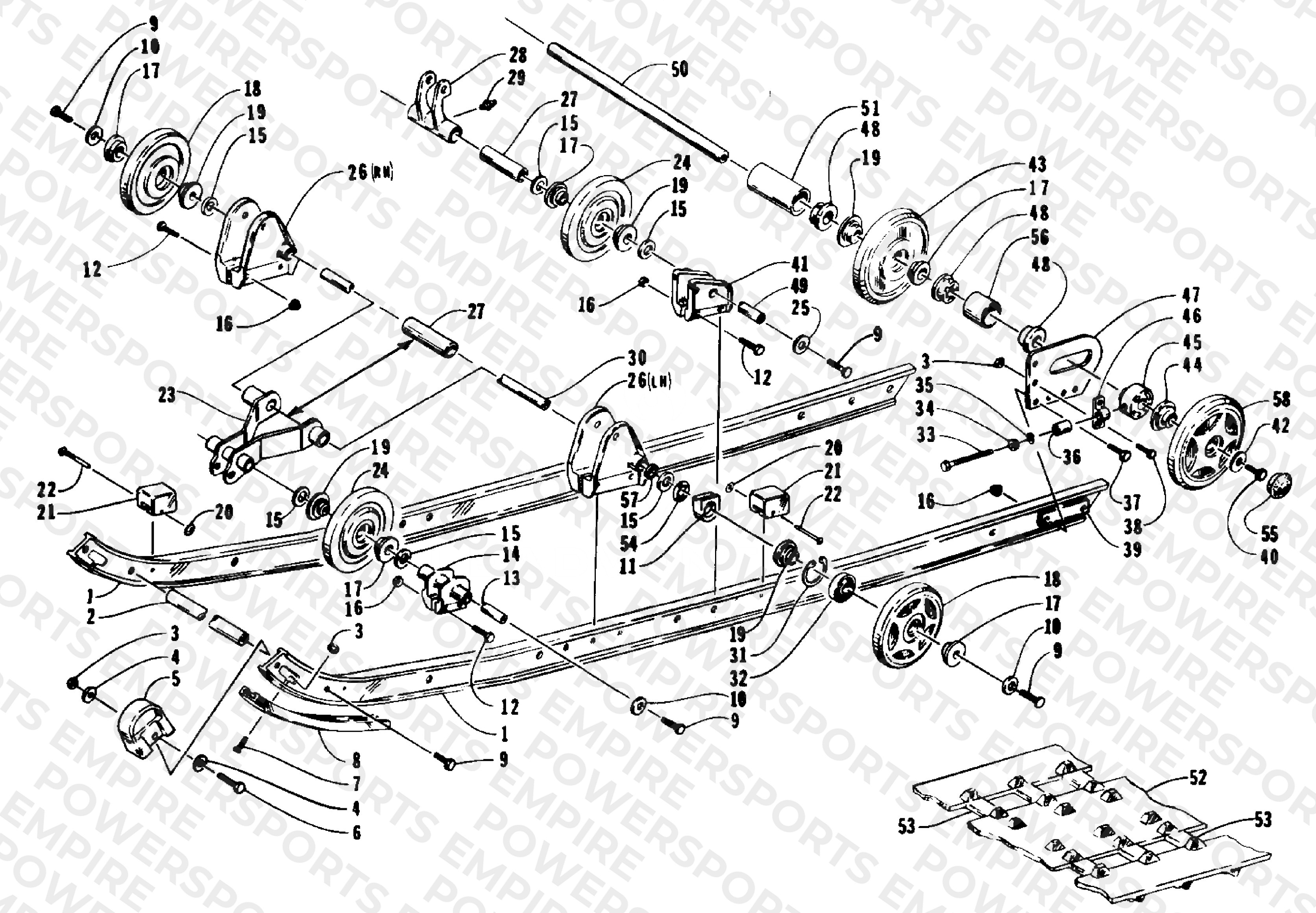 SLIDE RAIL AND TRACK ASSEMBLY
