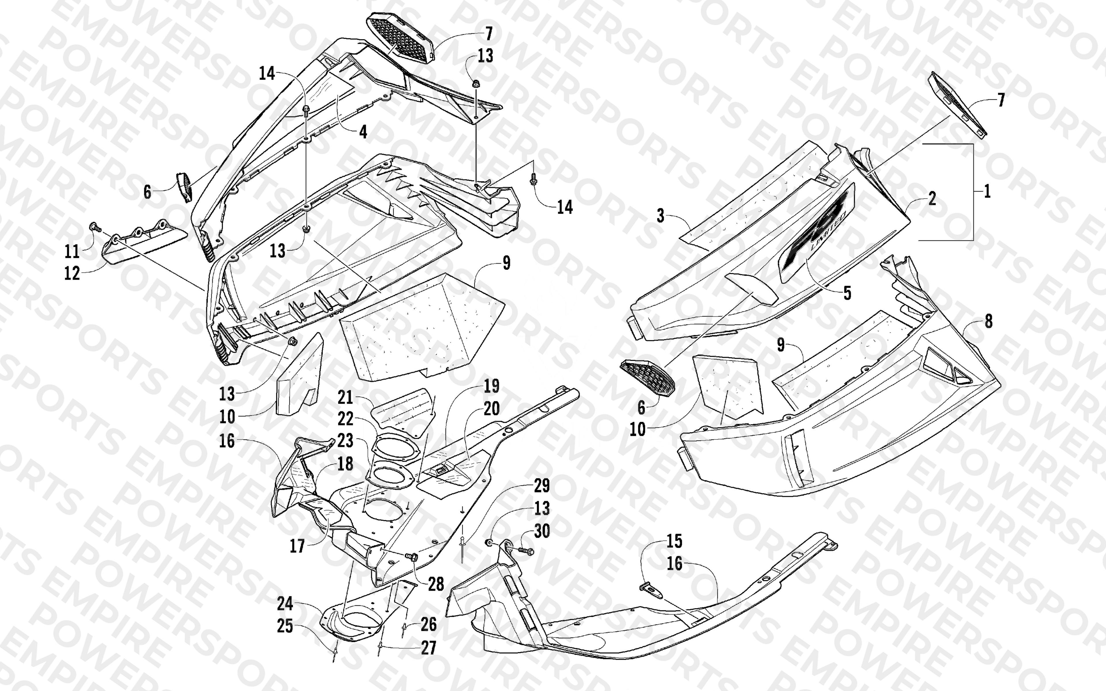 SKID PLATE AND SIDE PANEL ASSEMBLY