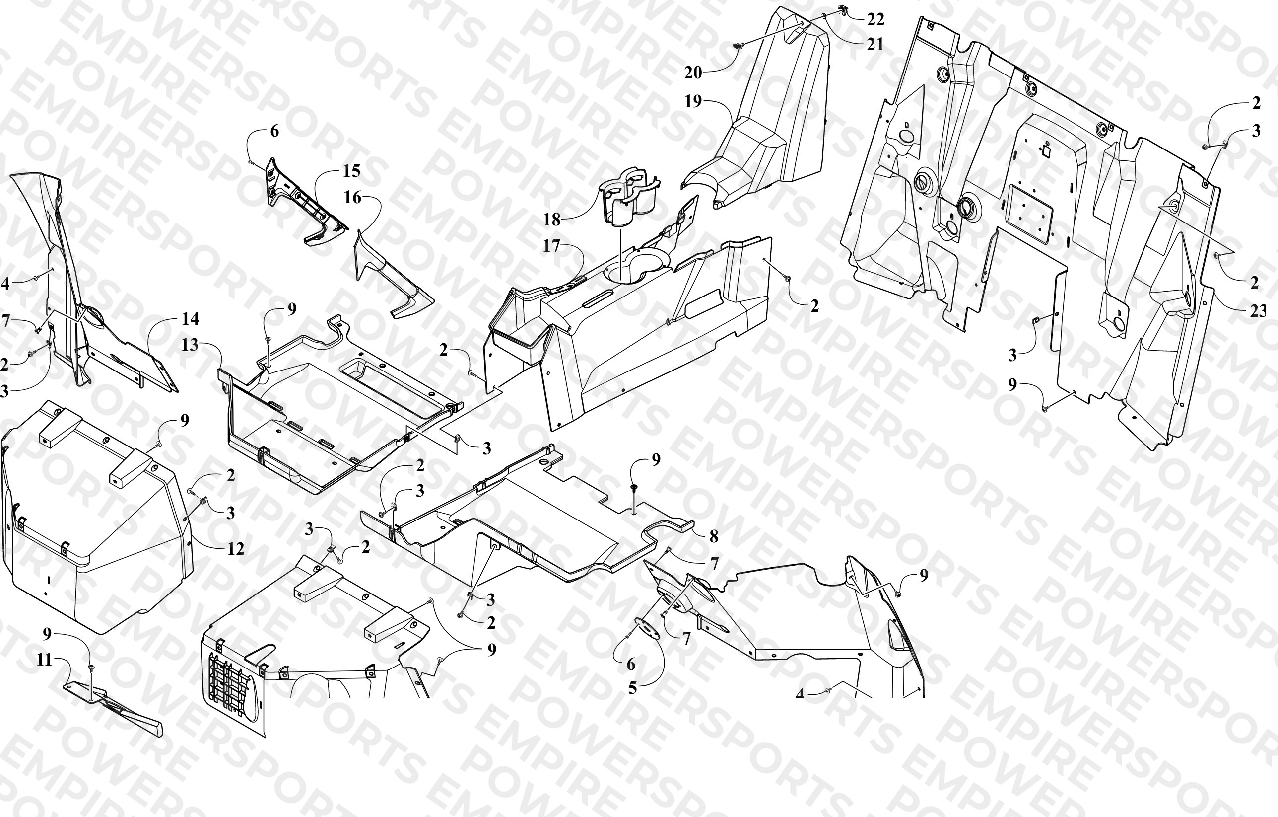 CONSOLE AND FLOOR PANEL ASSEMBLY