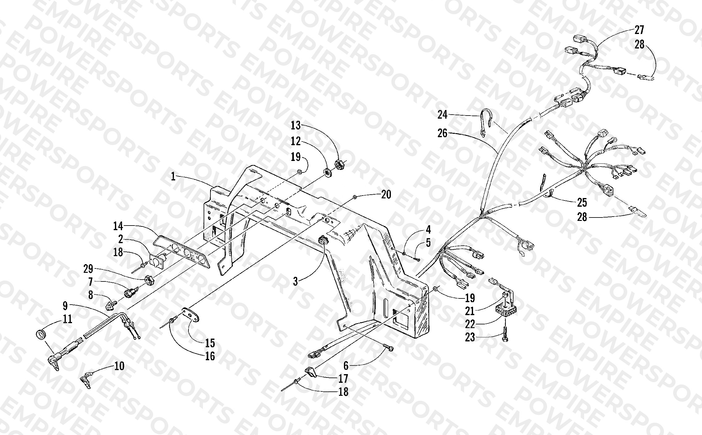 CONSOLE, SWITCHES, AND WIRING ASSEMBLIES