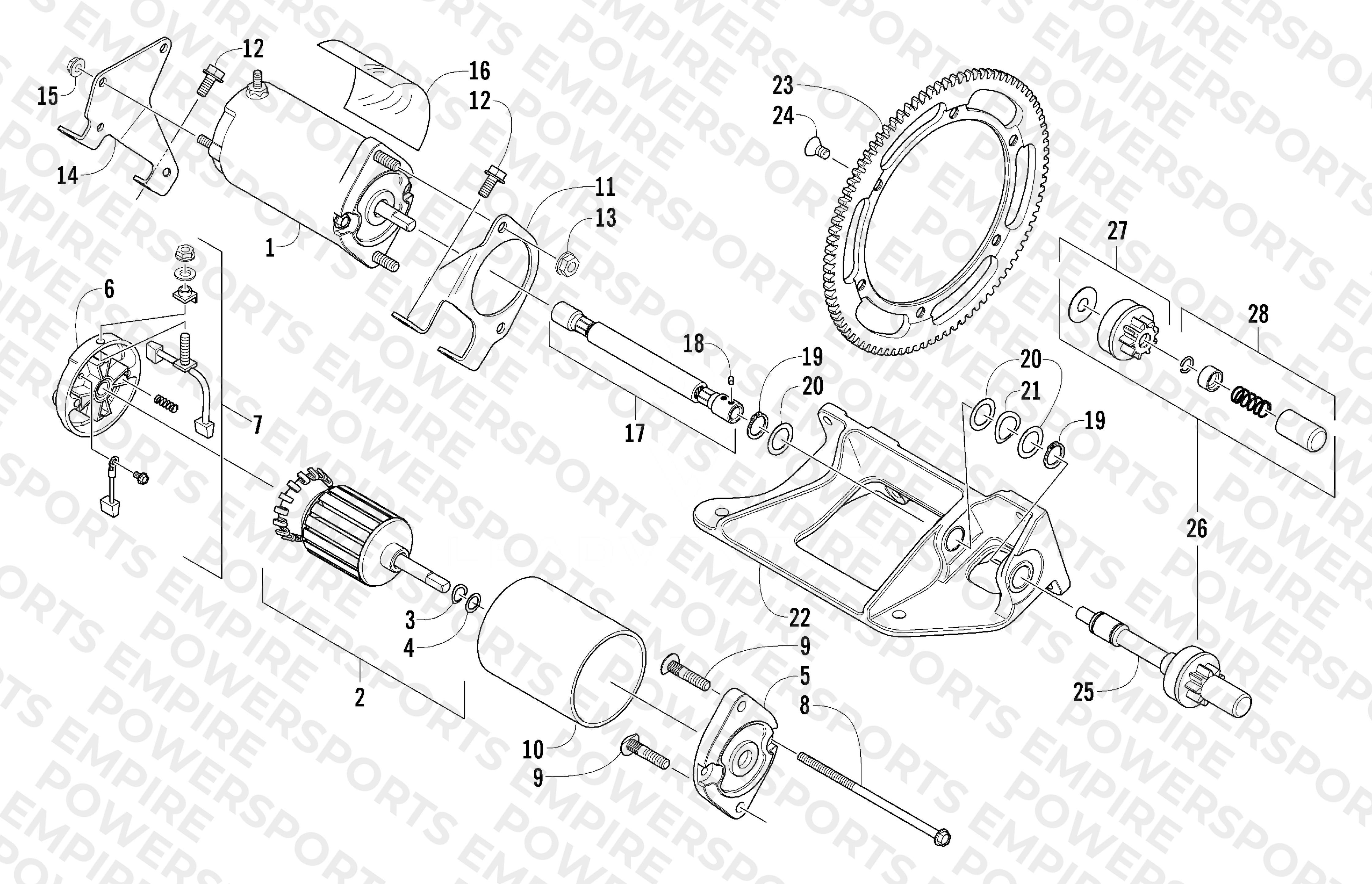 FLEX-DRIVE STARTER MOTOR ASSEMBLY (Optional)