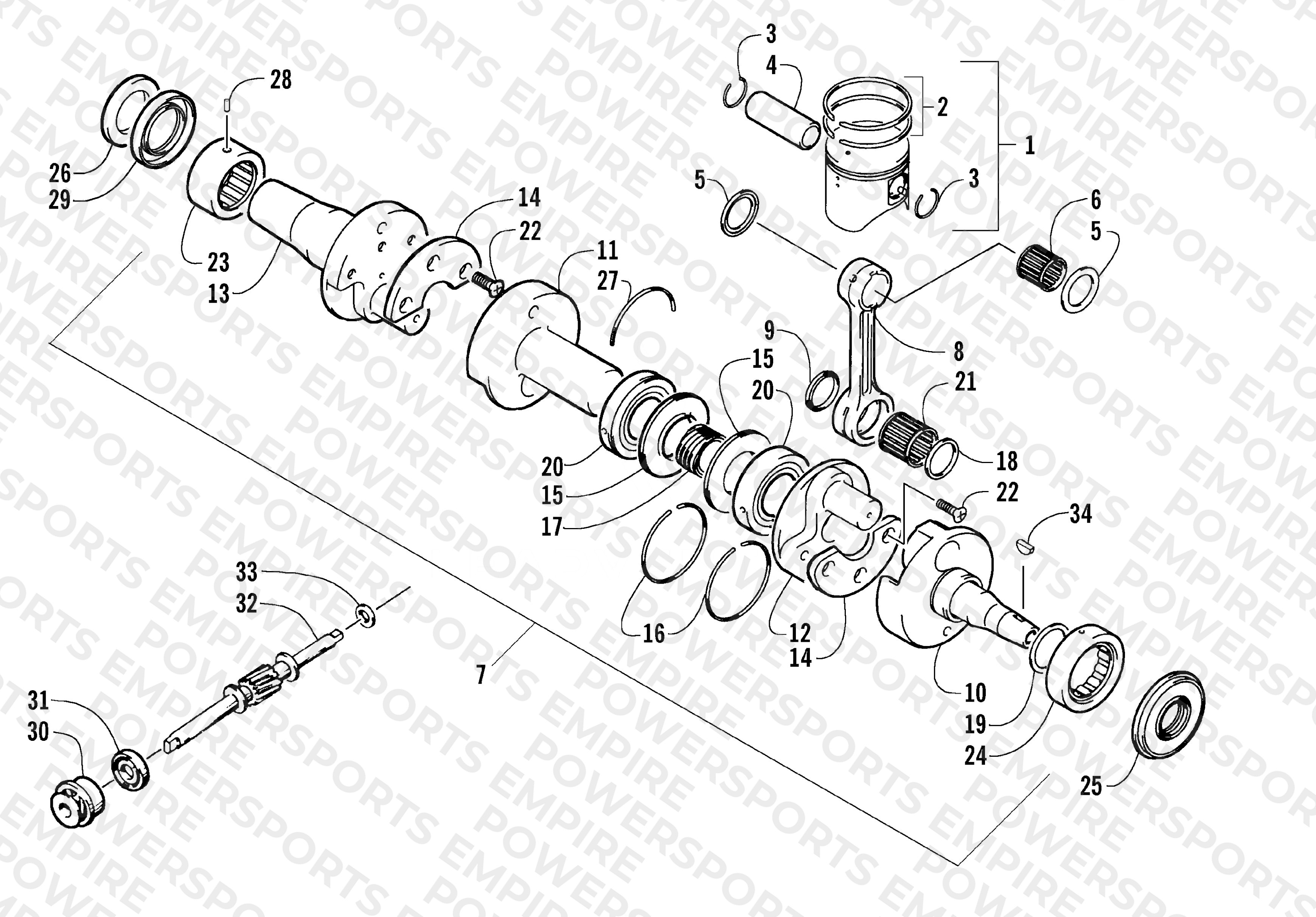 PISTON AND CRANKSHAFT