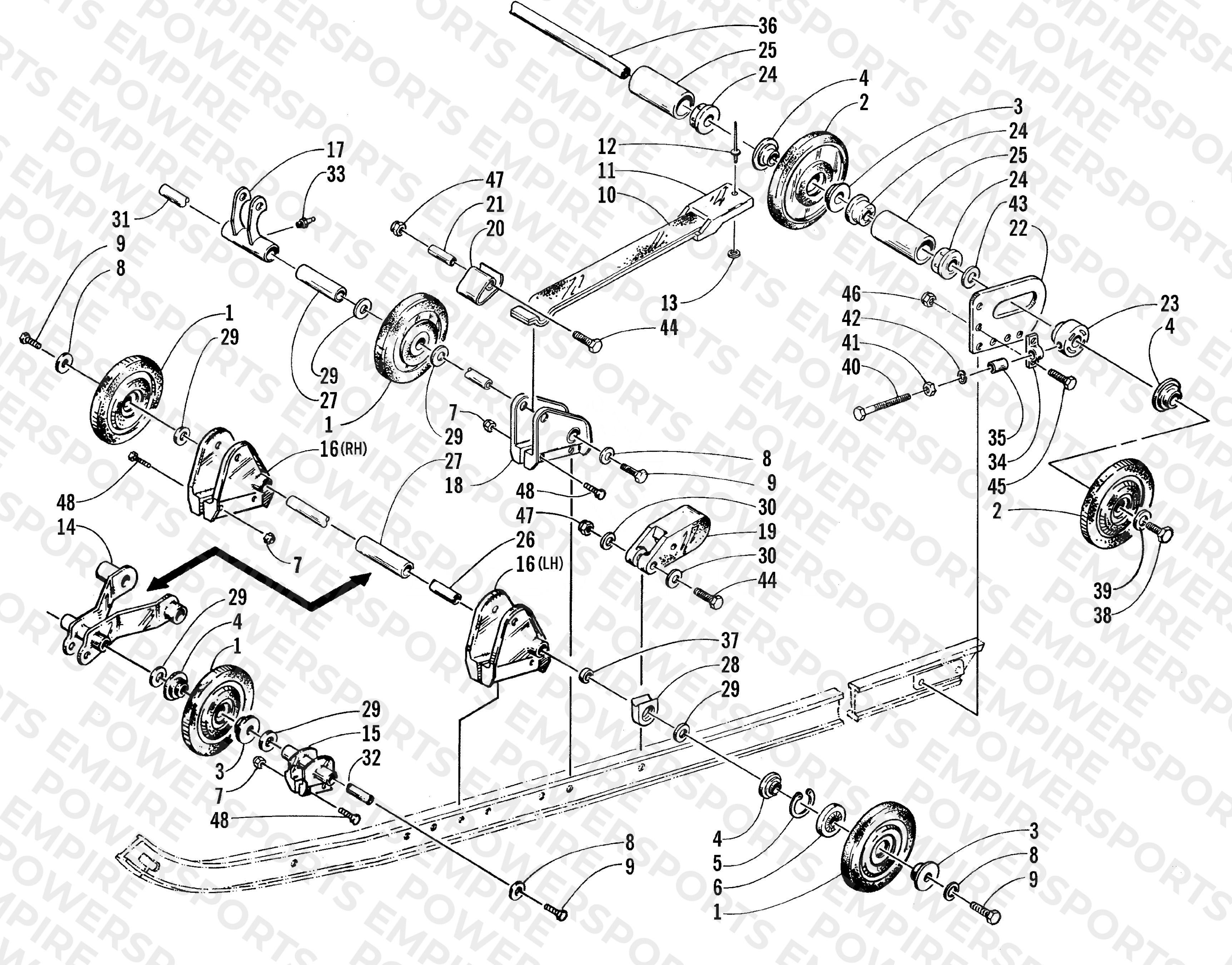 REAR SUSPENSION AXLE ASSEMBLY