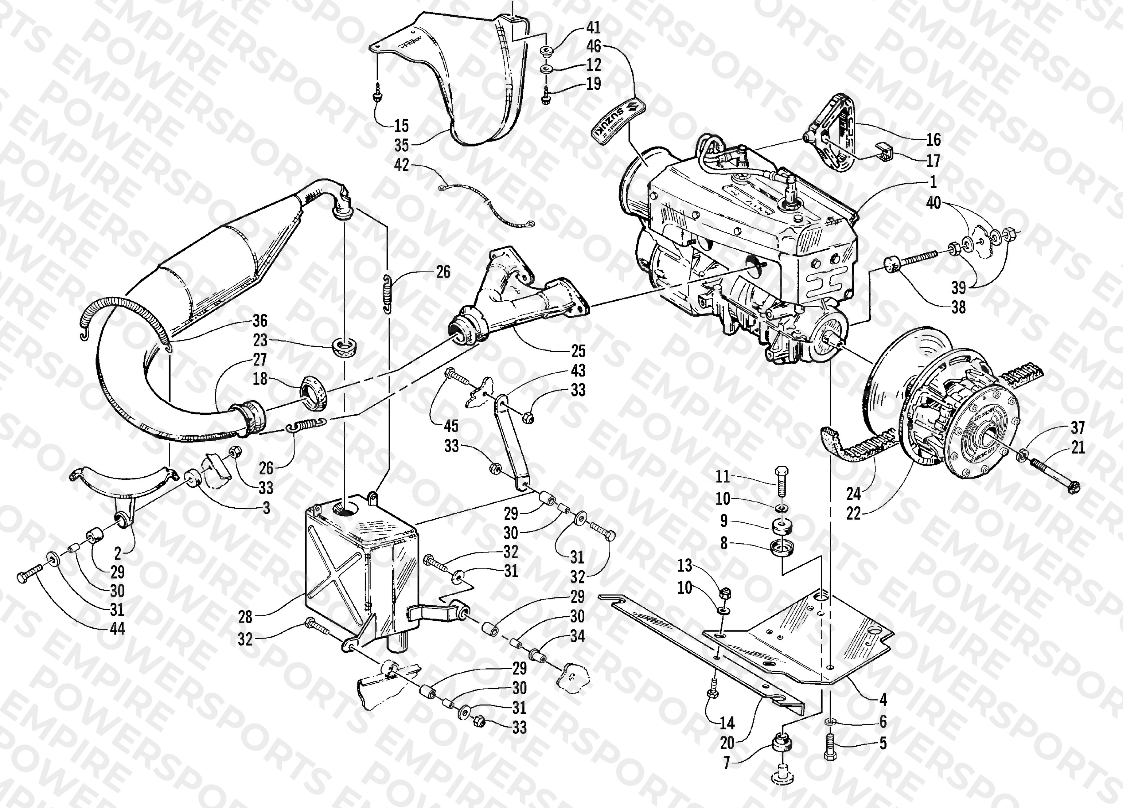 ENGINE AND RELATED PARTS