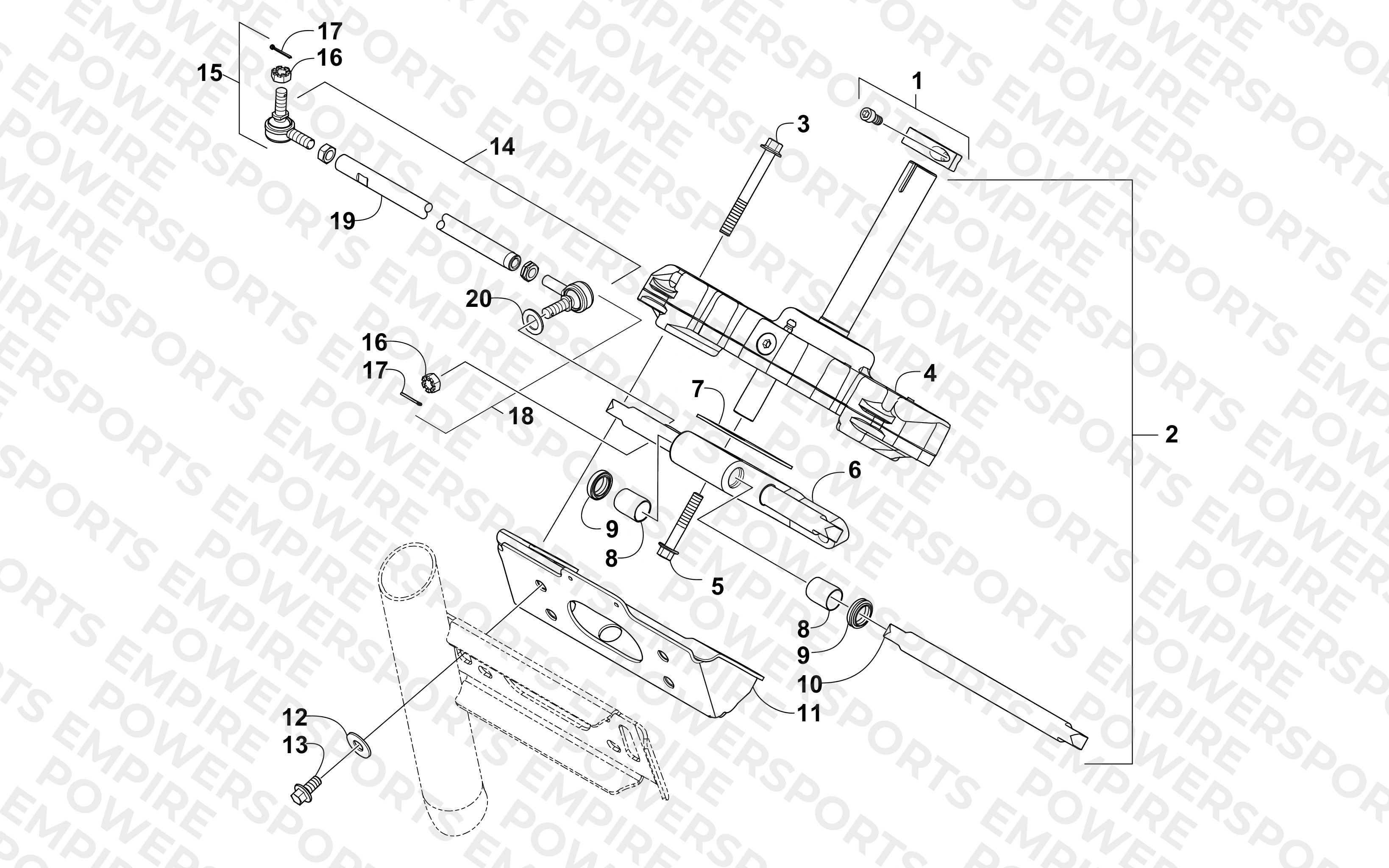RACK AND PINION ASSEMBLY (SER. # 309156 AND BELOW)