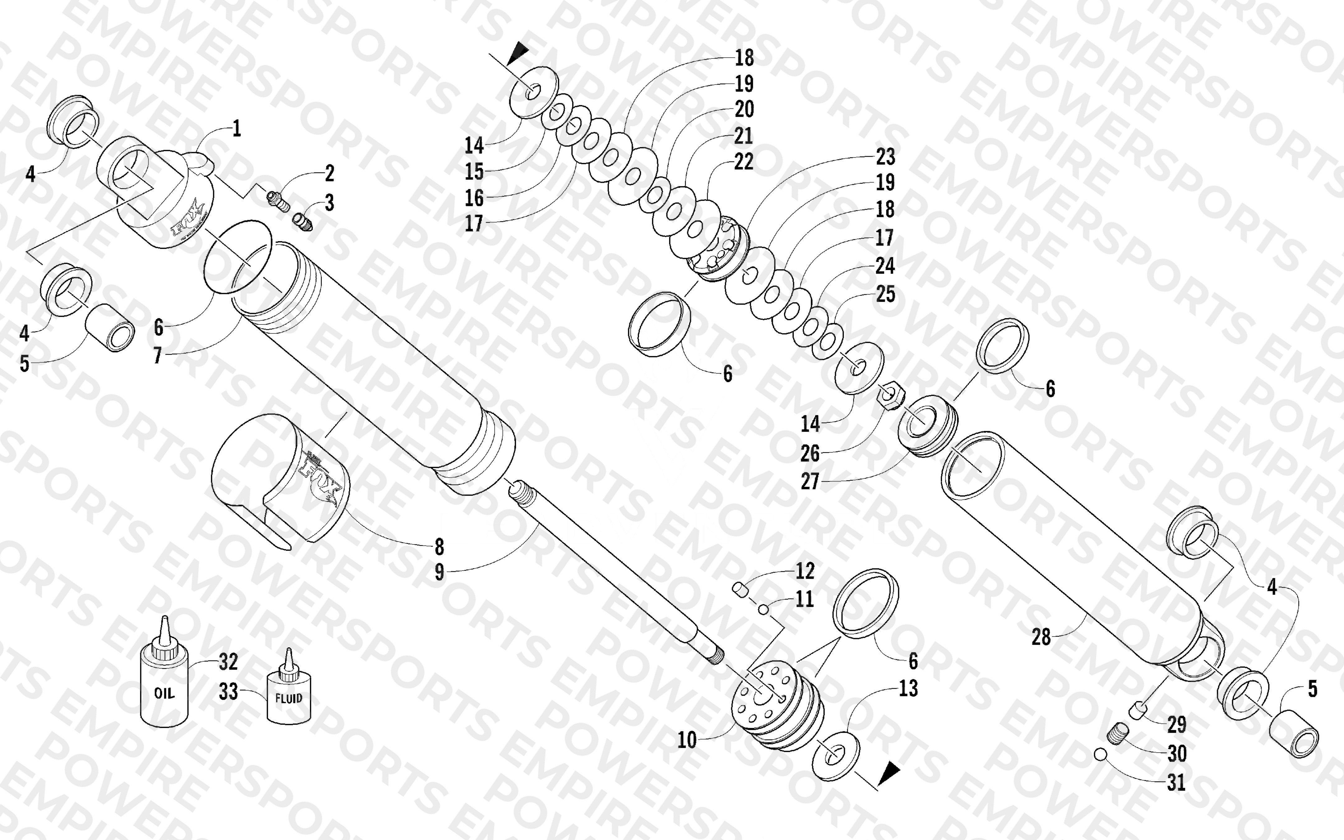 REAR SUSPENSION REAR ARM SHOCK ABSORBER