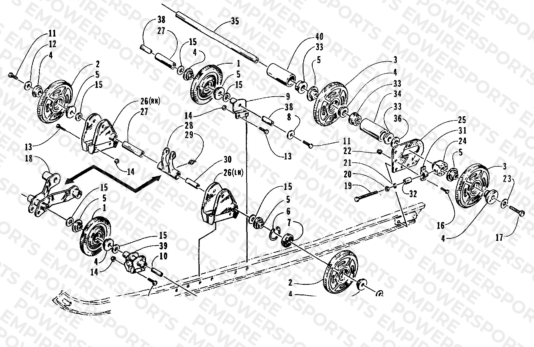 REAR SUSPENSION AXLE ASSEMBLY