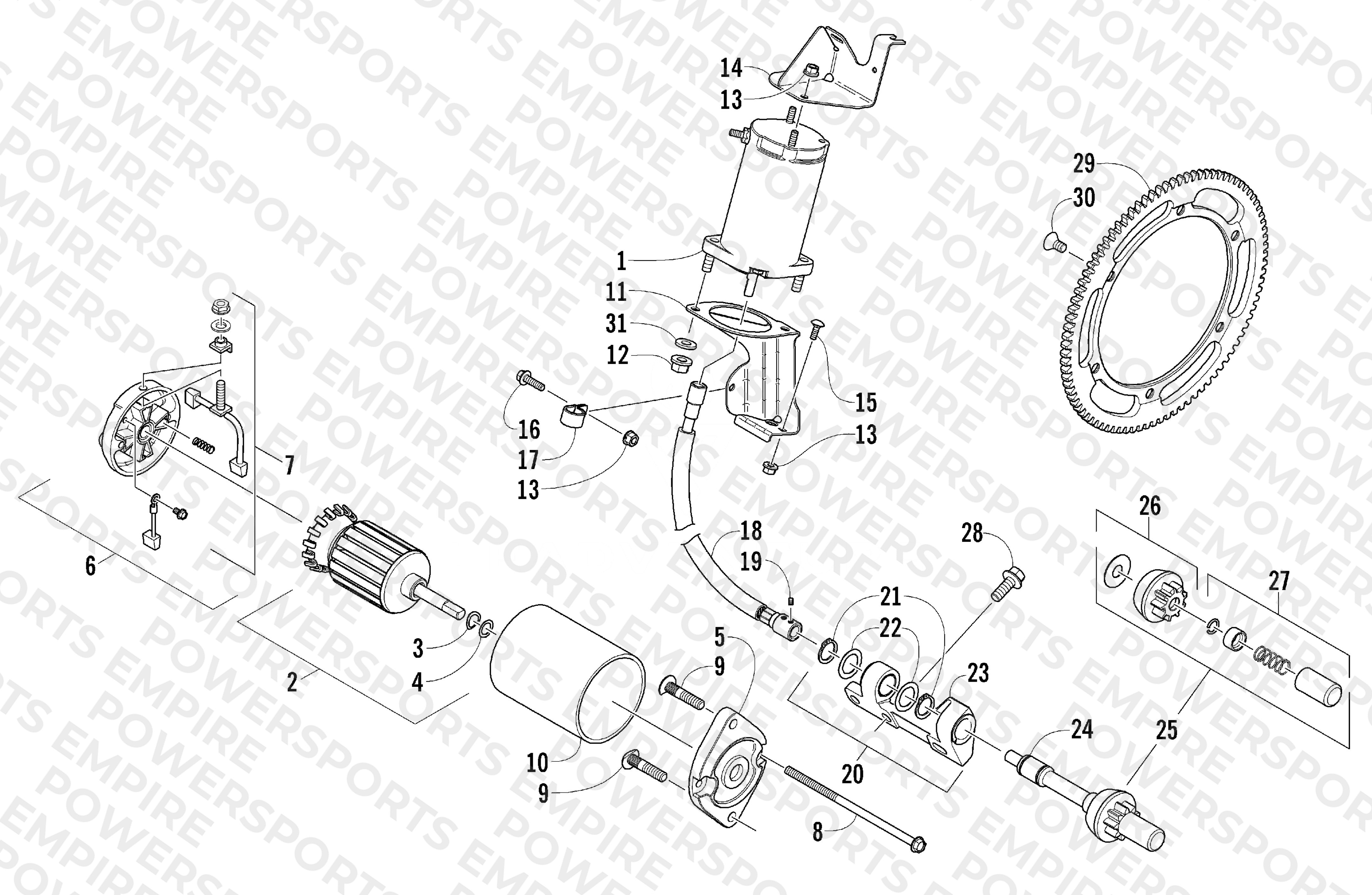 FLEX-DRIVE STARTER MOTOR ASSEMBLY (Optional)