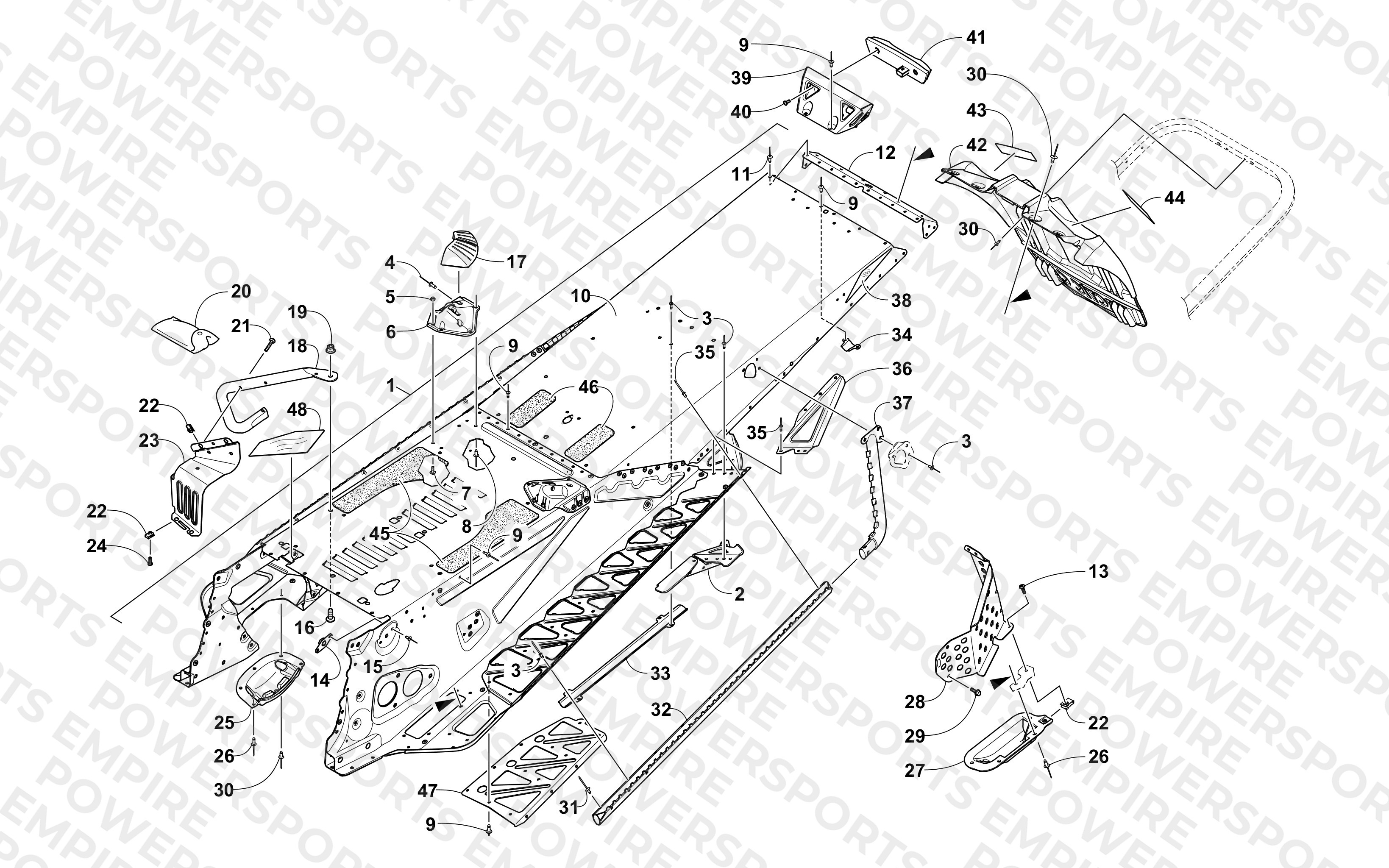 TUNNEL AND SNOWFLAP ASSEMBLY