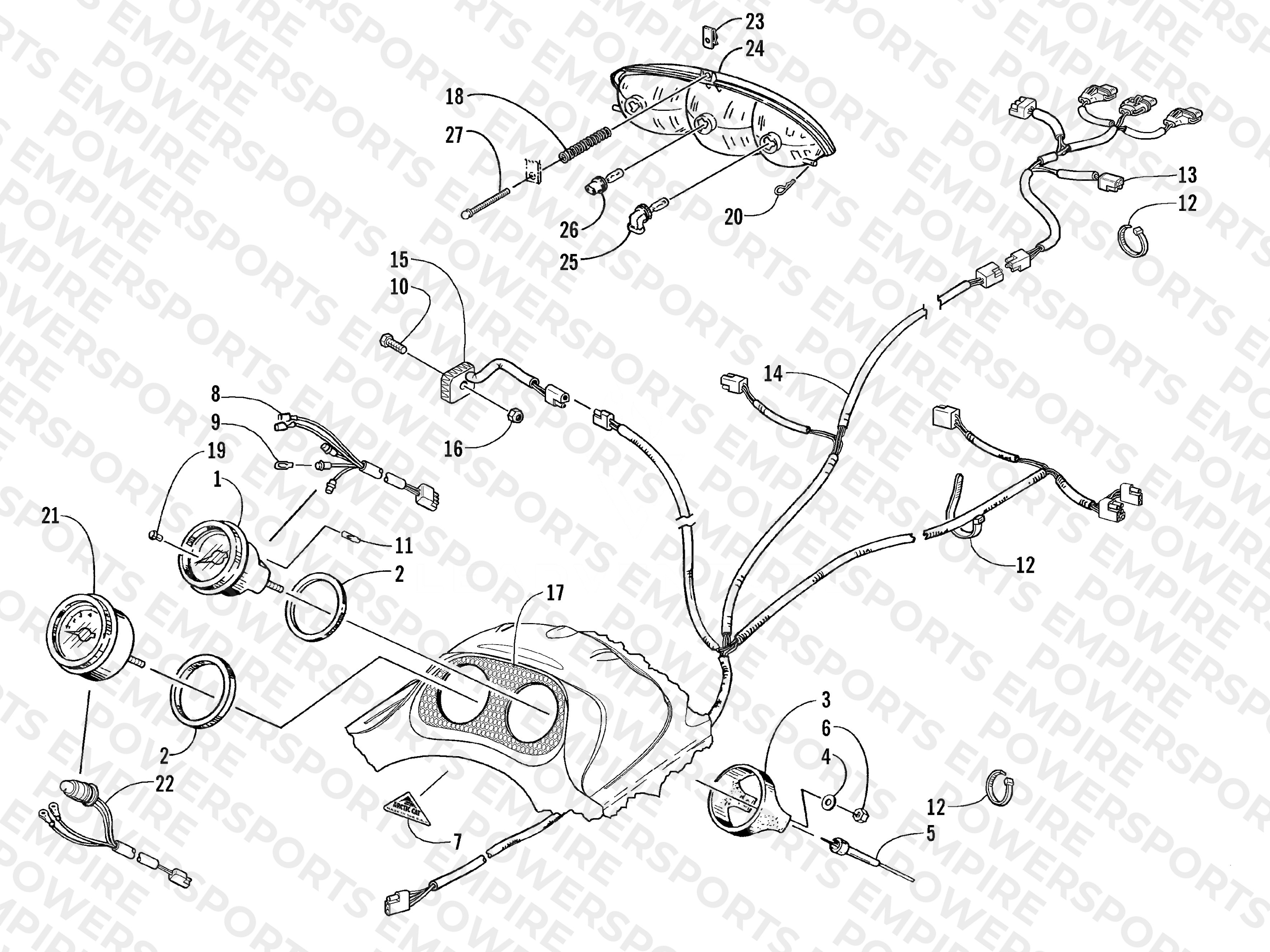 HEADLIGHT, INSTRUMENTS, AND WIRING ASSEMBLIES