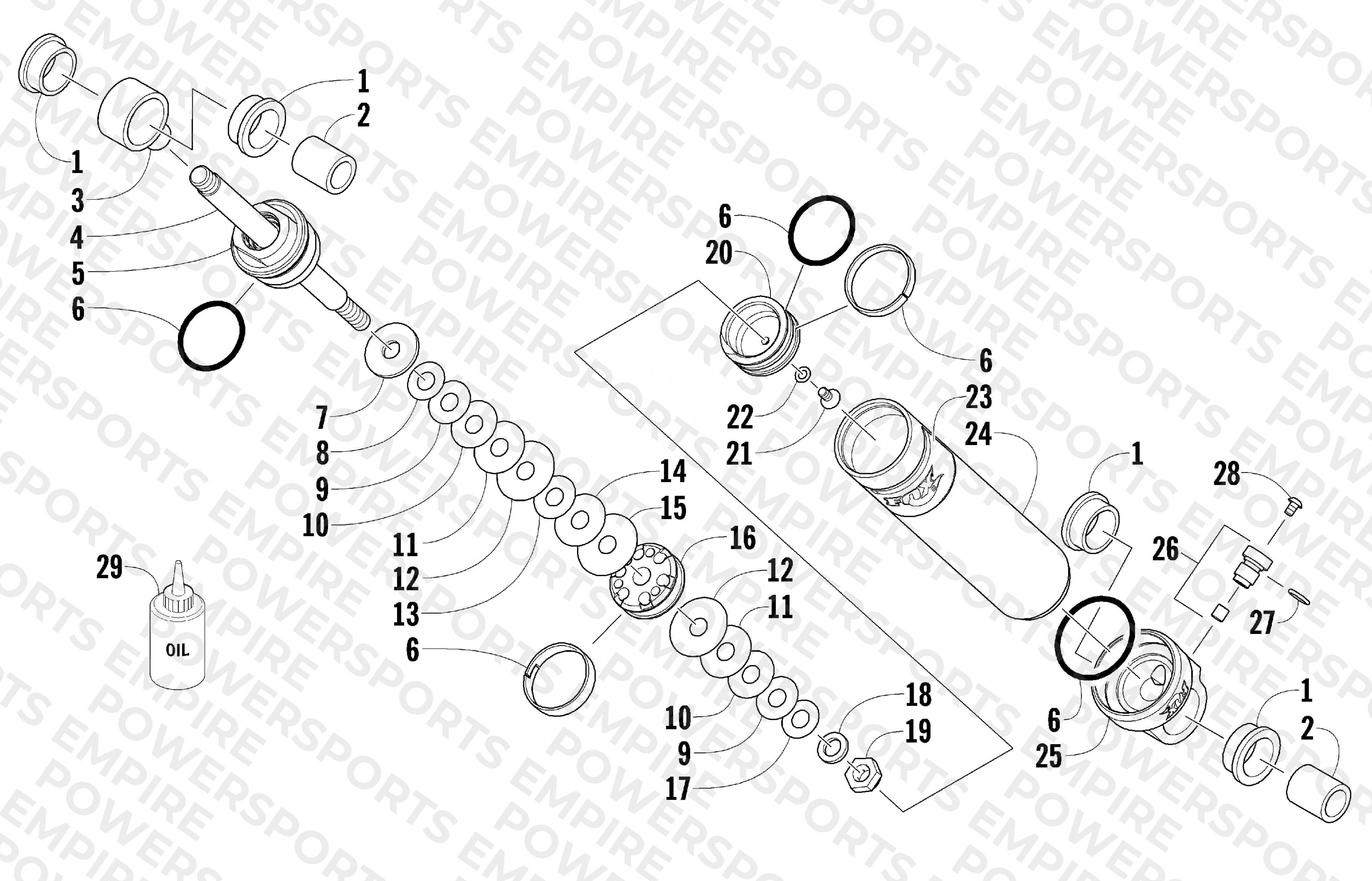REAR SUSPENSION REAR ARM SHOCK ABSORBER