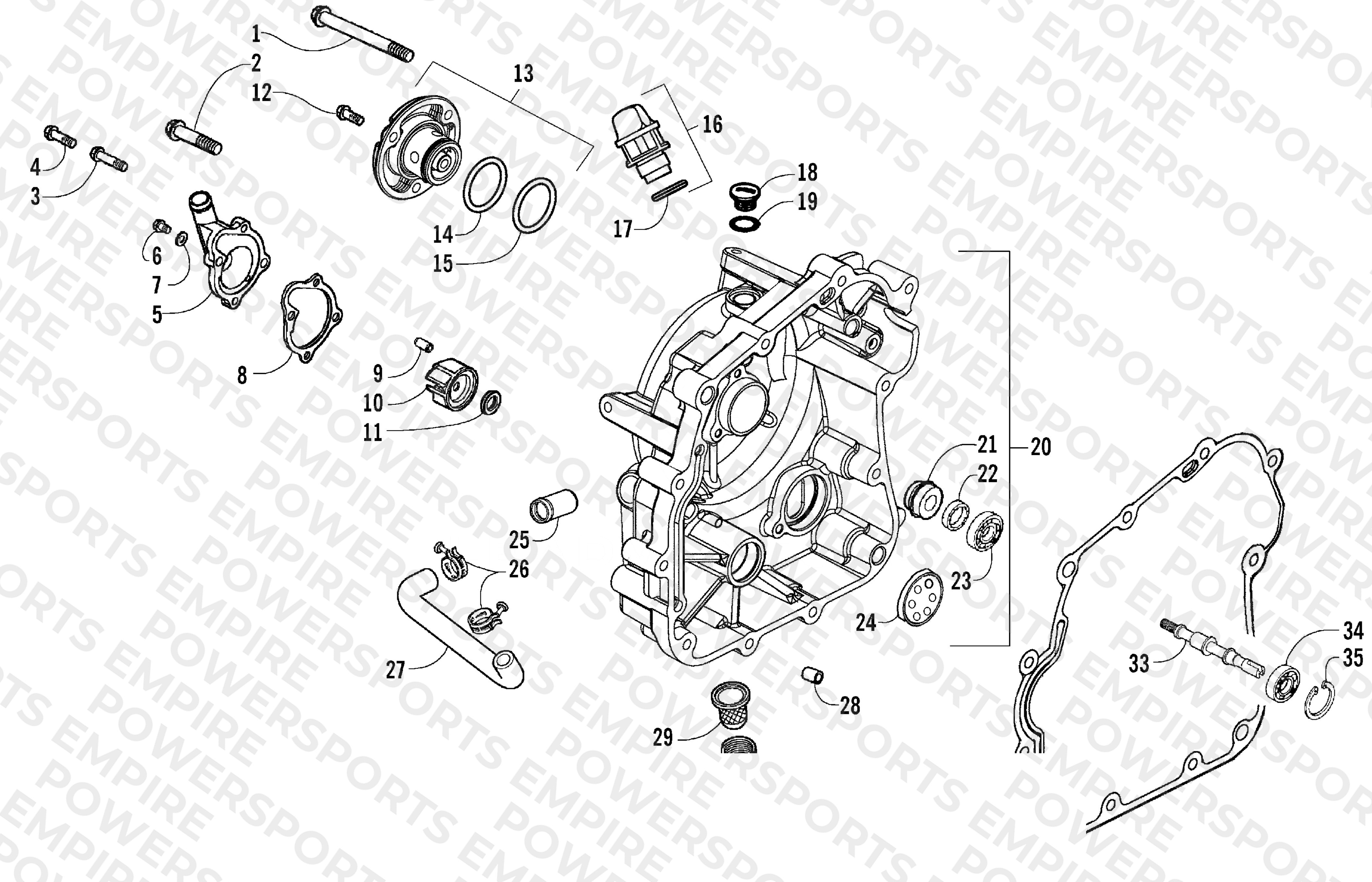 CRANKCASE COVER ASSEMBLY