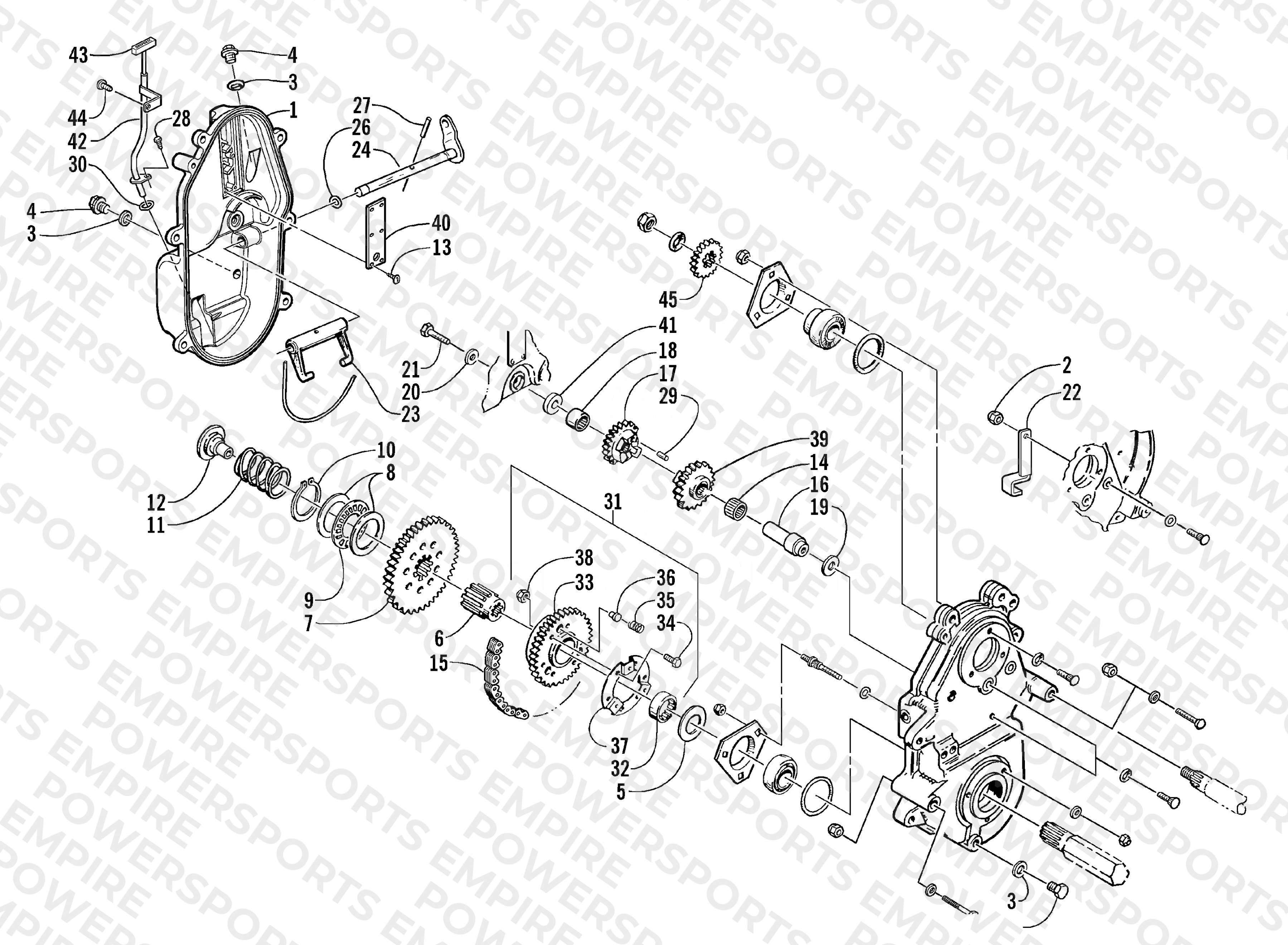 DRIVE/REVERSE DROPCASE ASSEMBLY (Optional)