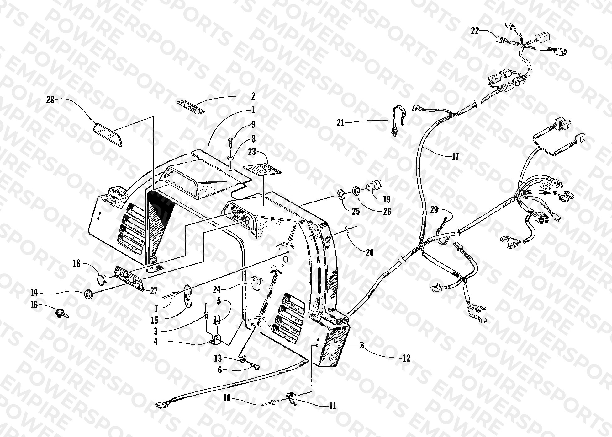 CONSOLE, SWITCHES, AND WIRING ASSEMBLIES