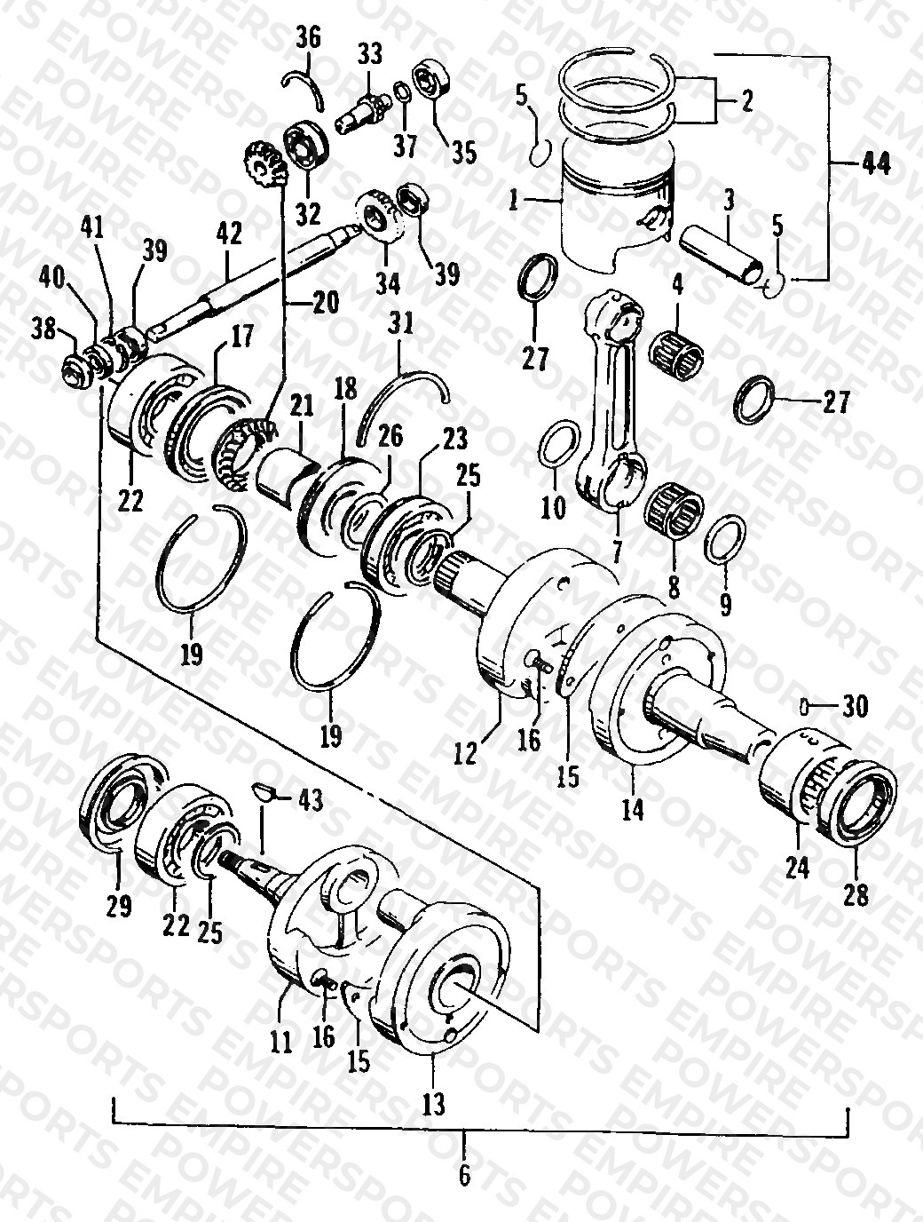 PISTON AND CRANKSHAFT