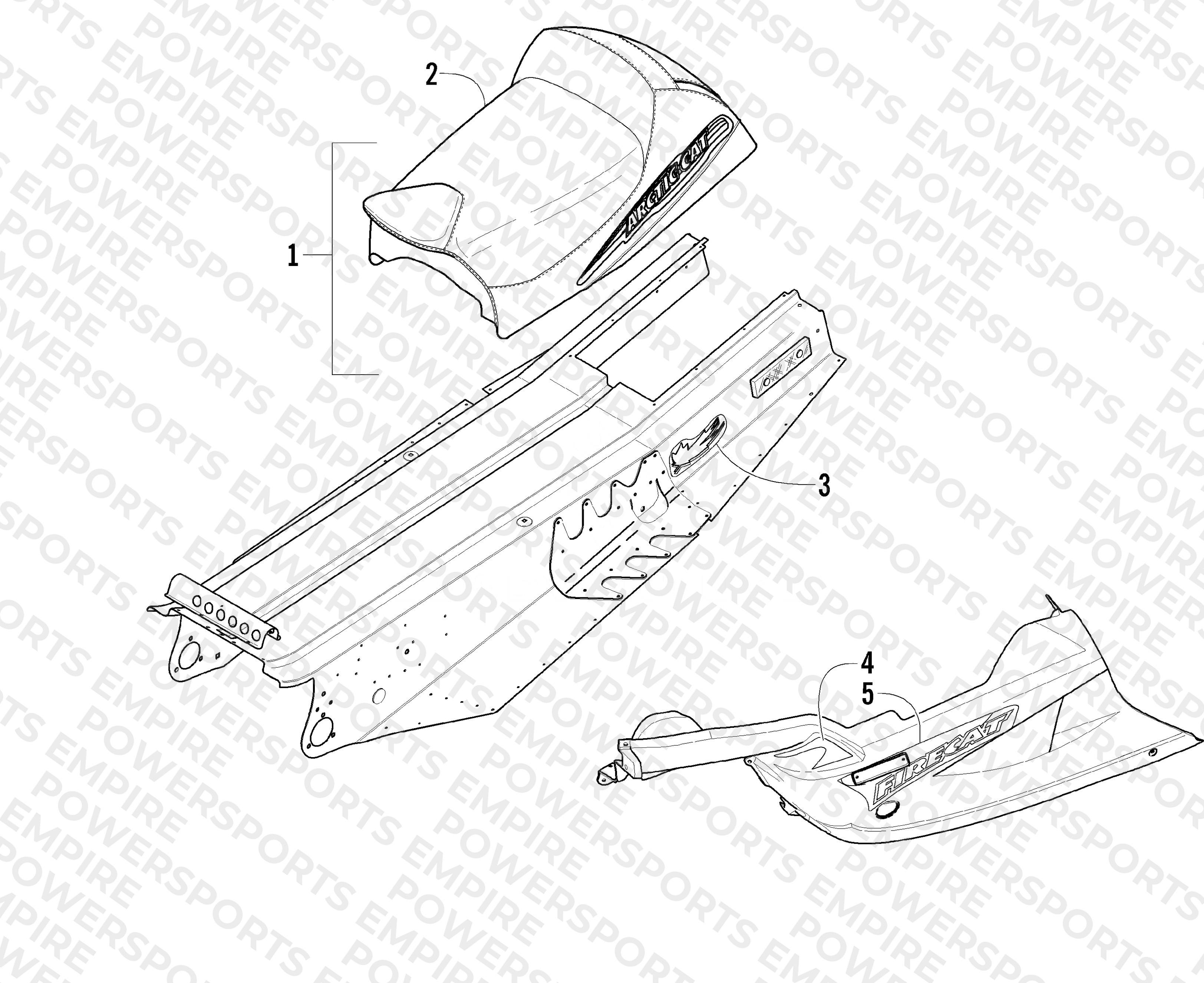 BELLY PAN, TUNNEL, AND SEAT ASSEMBLIES