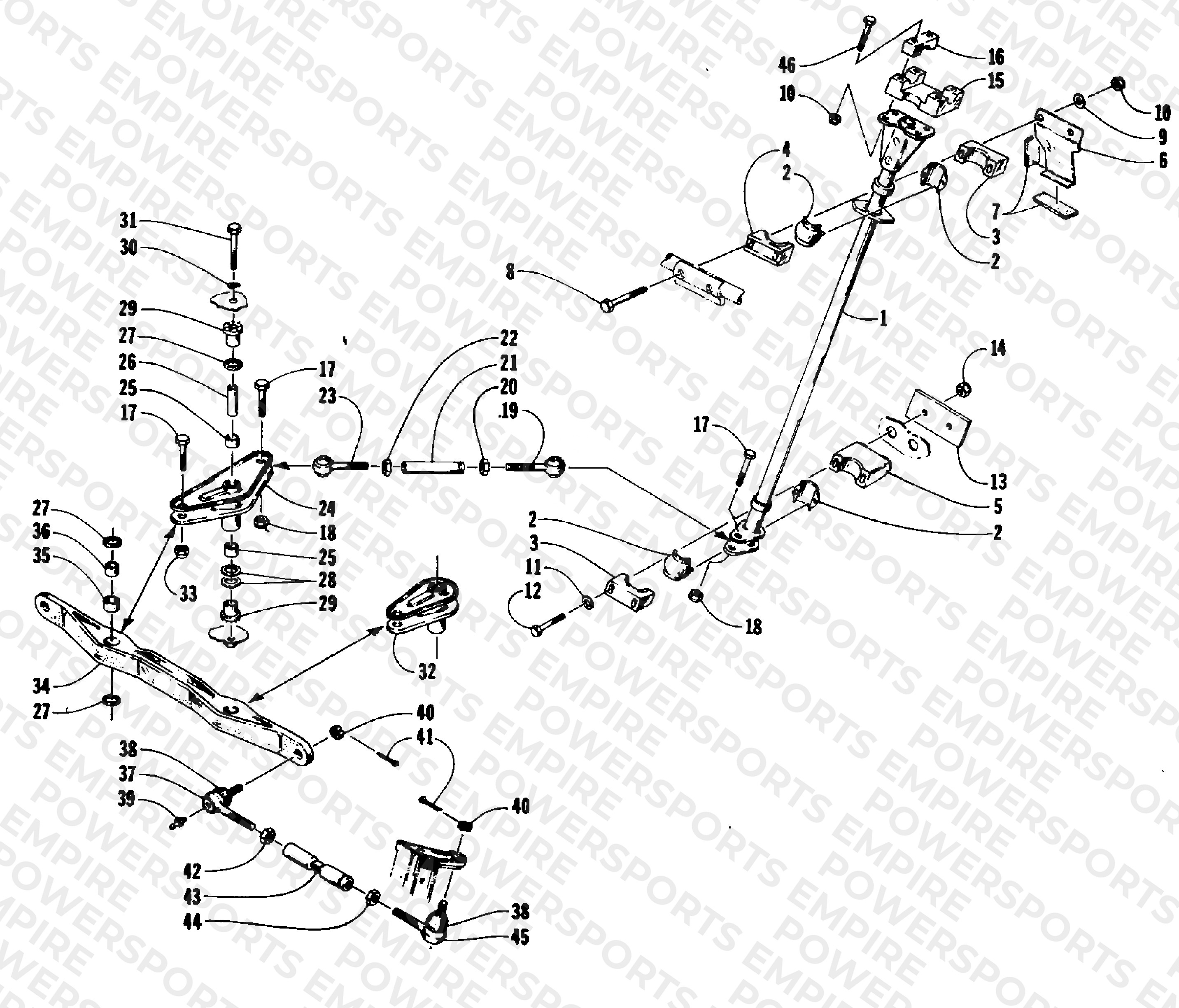 TIE ROD/STEERING POST ASSEMBLY