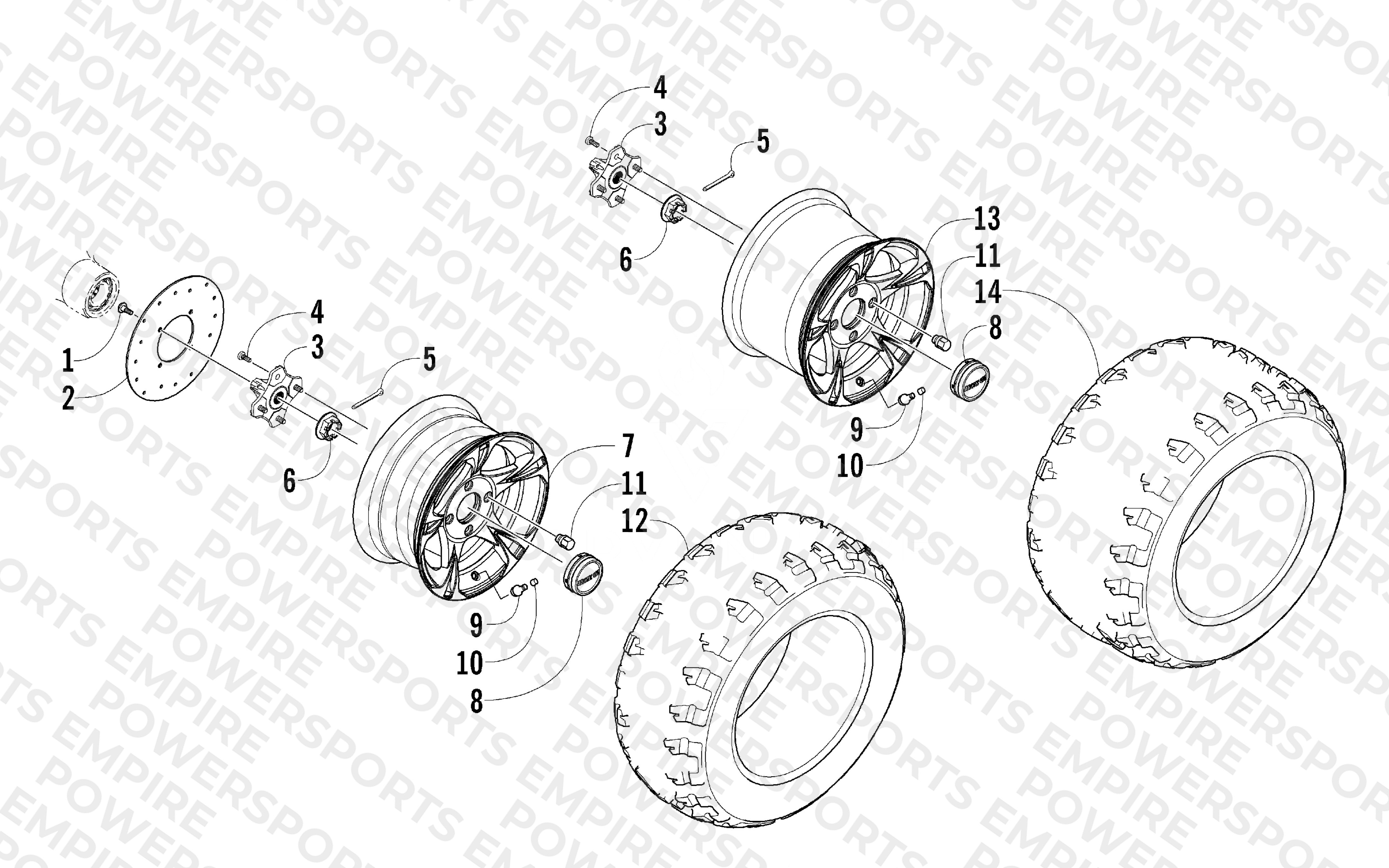 WHEEL AND TIRE ASSEMBLY