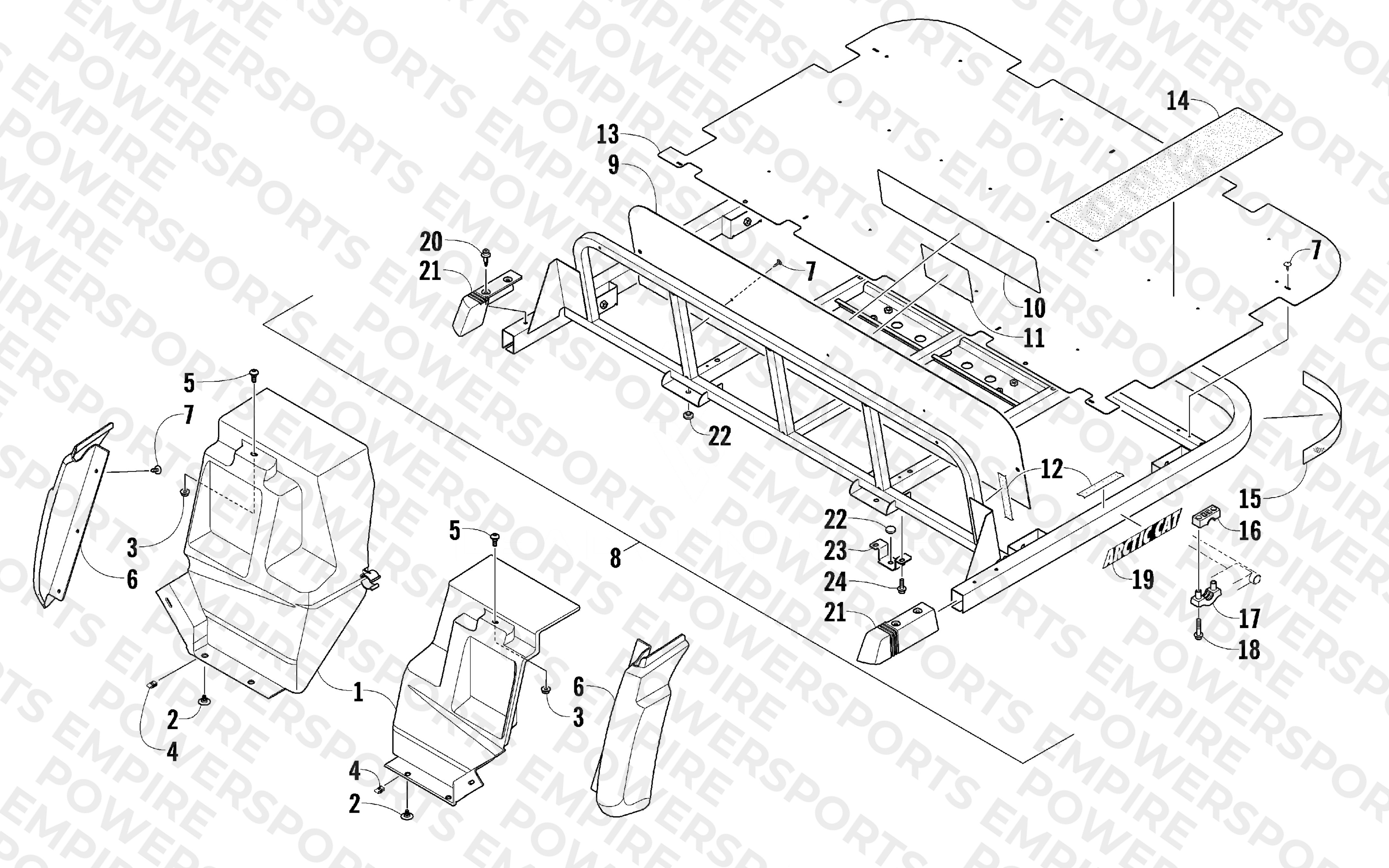 REAR BODY PANEL AND FLATBED ASSEMBLY
