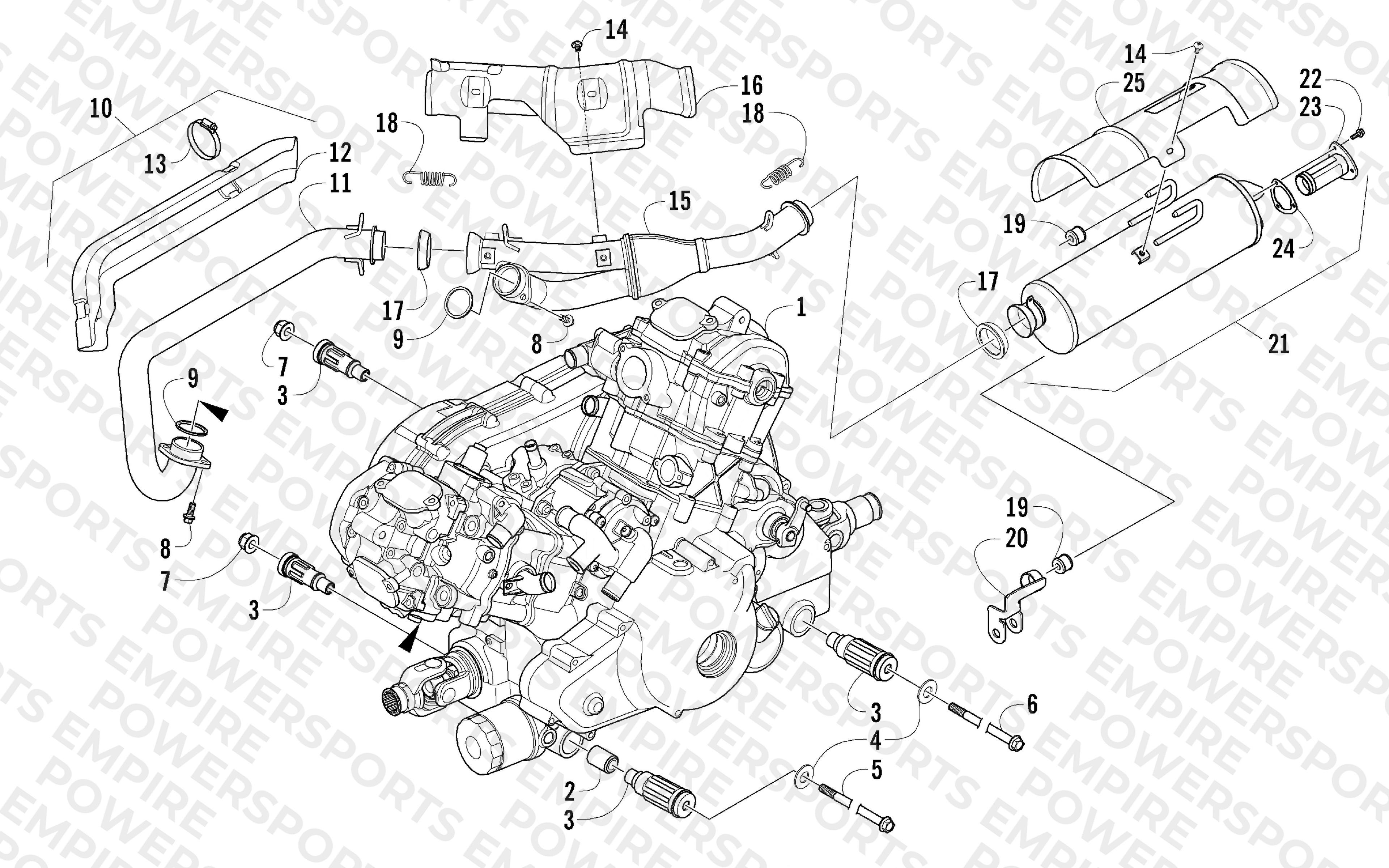 ENGINE AND EXHAUST