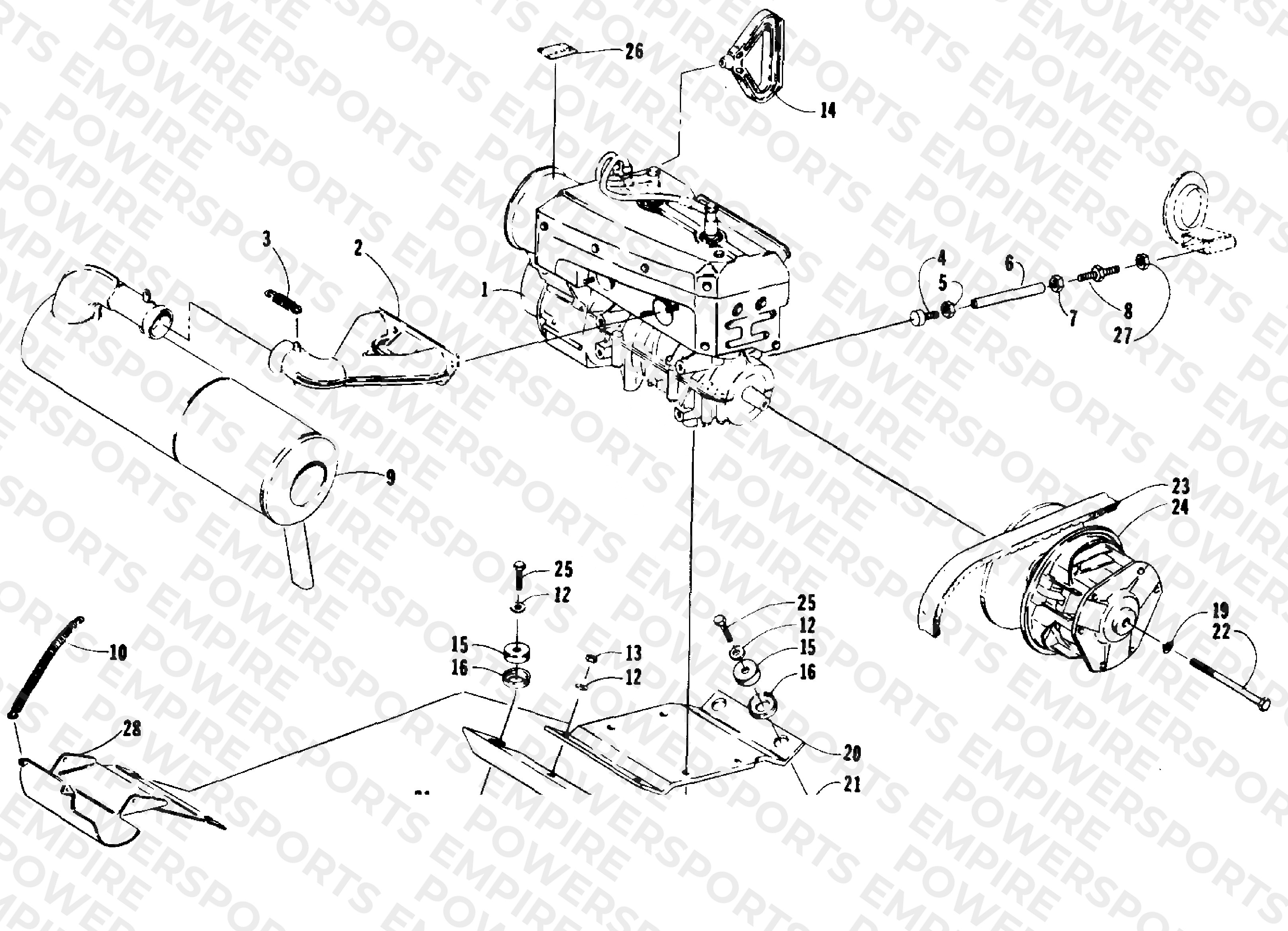 ENGINE AND RELATED PARTS