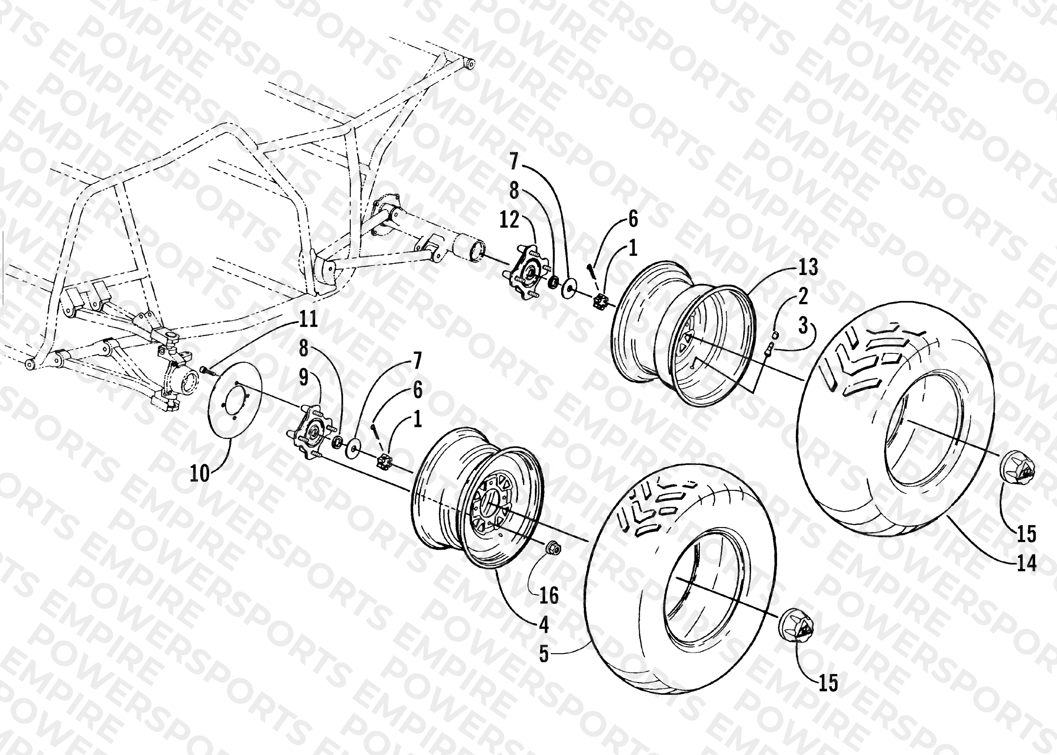WHEEL AND TIRE ASSEMBLY