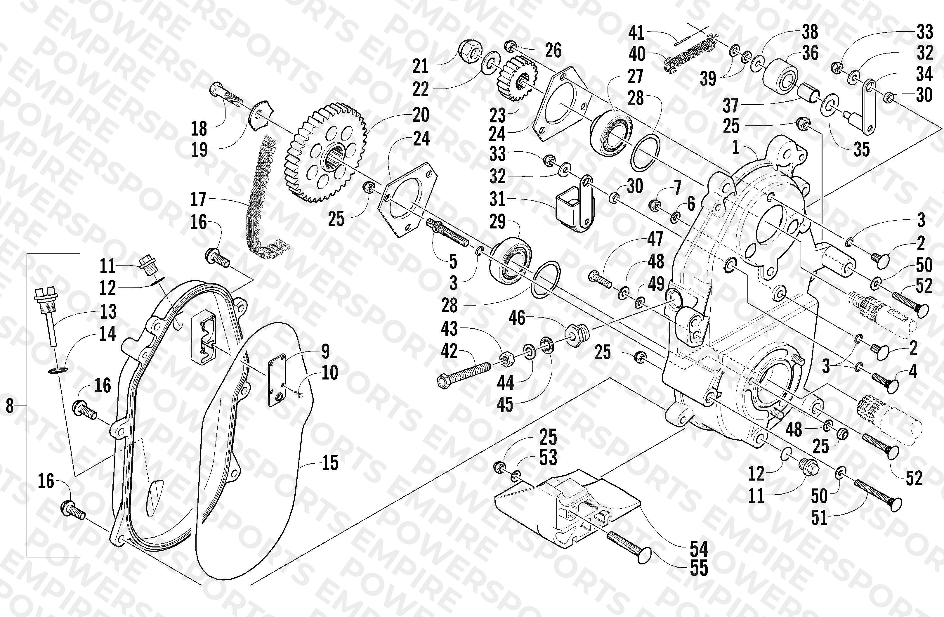 DRIVE/DROPCASE ASSEMBLY