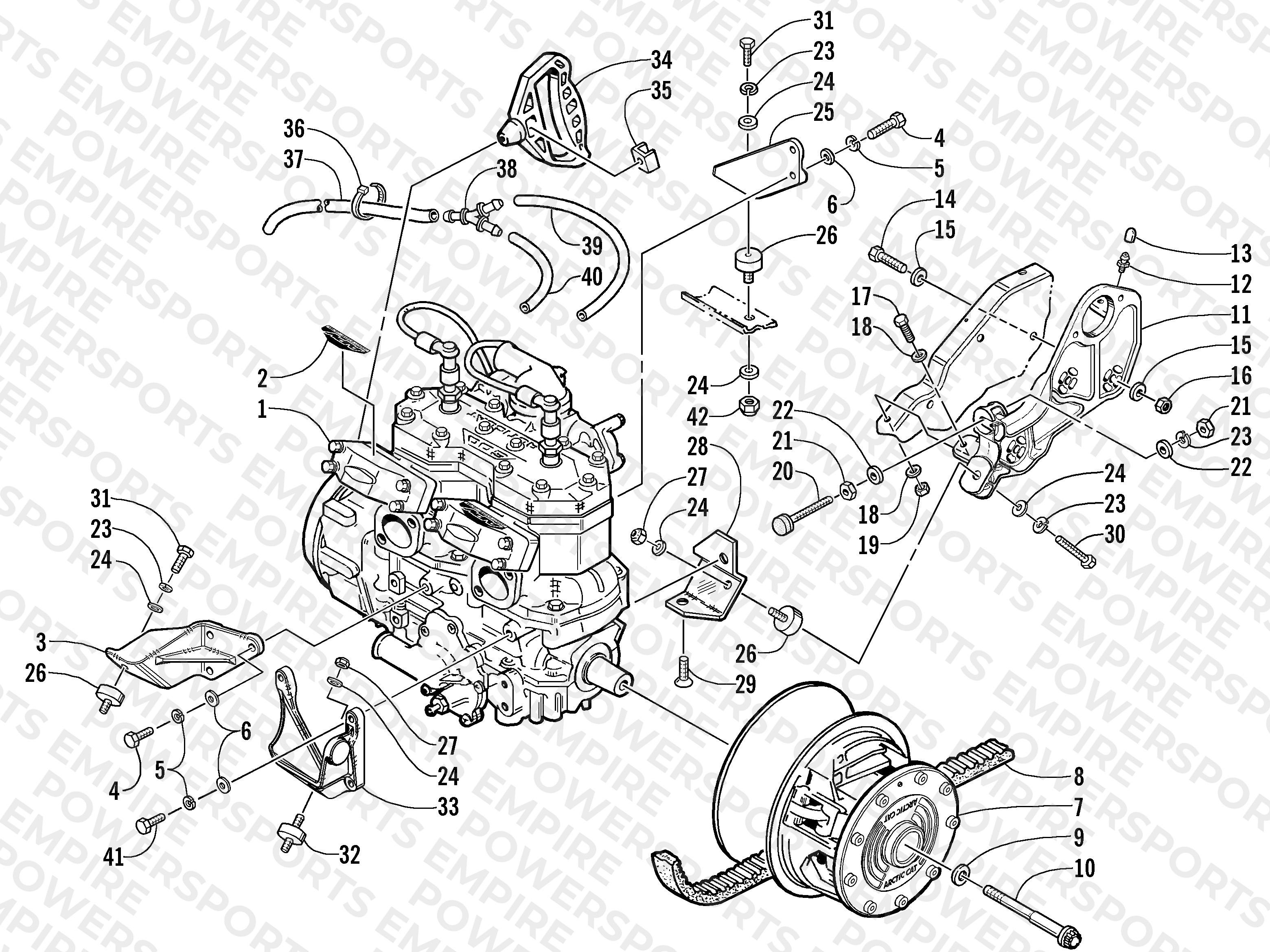 ENGINE AND RELATED PARTS