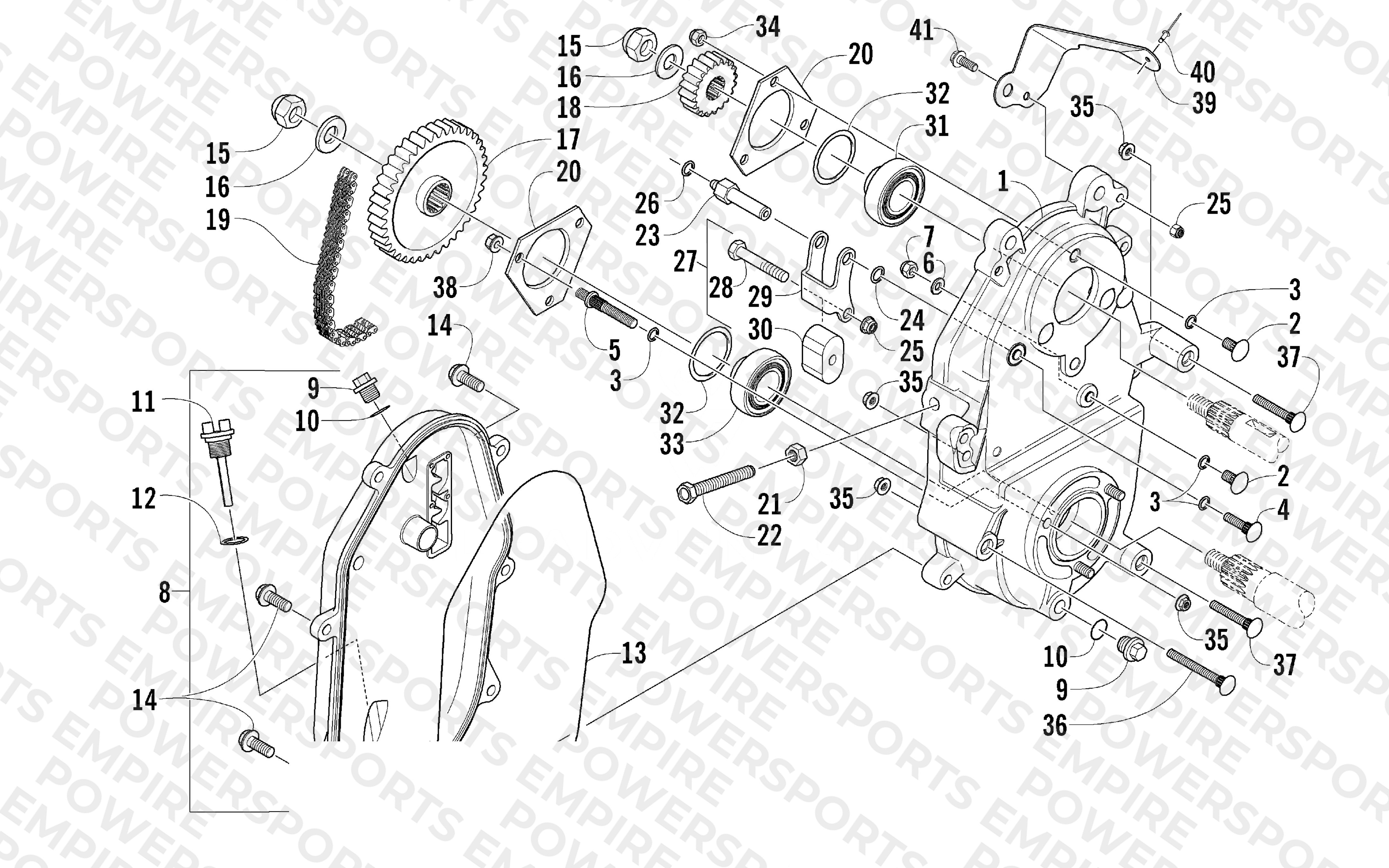DRIVE/DROPCASE ASSEMBLY