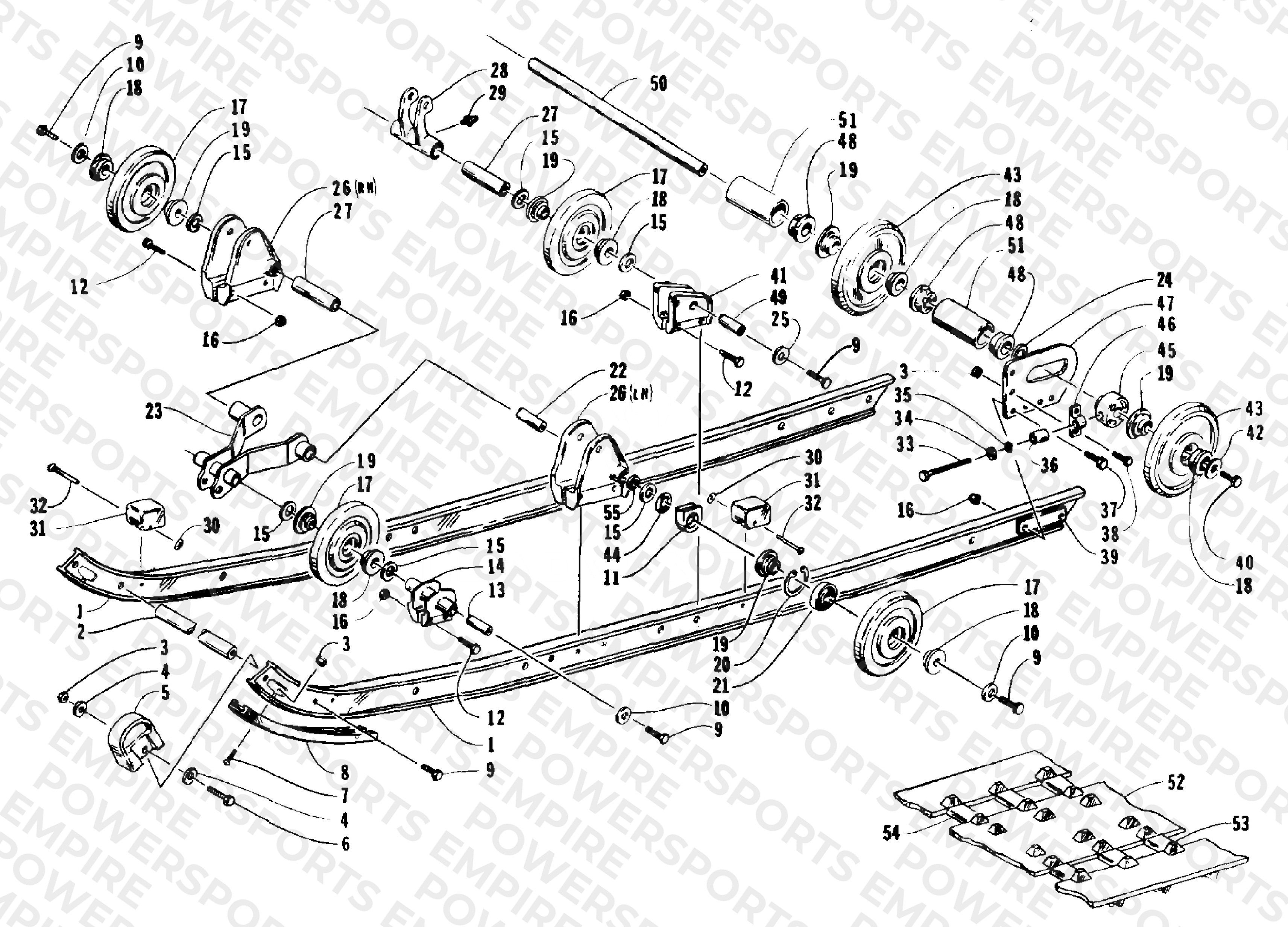 SLIDE RAIL AND TRACK ASSEMBLY