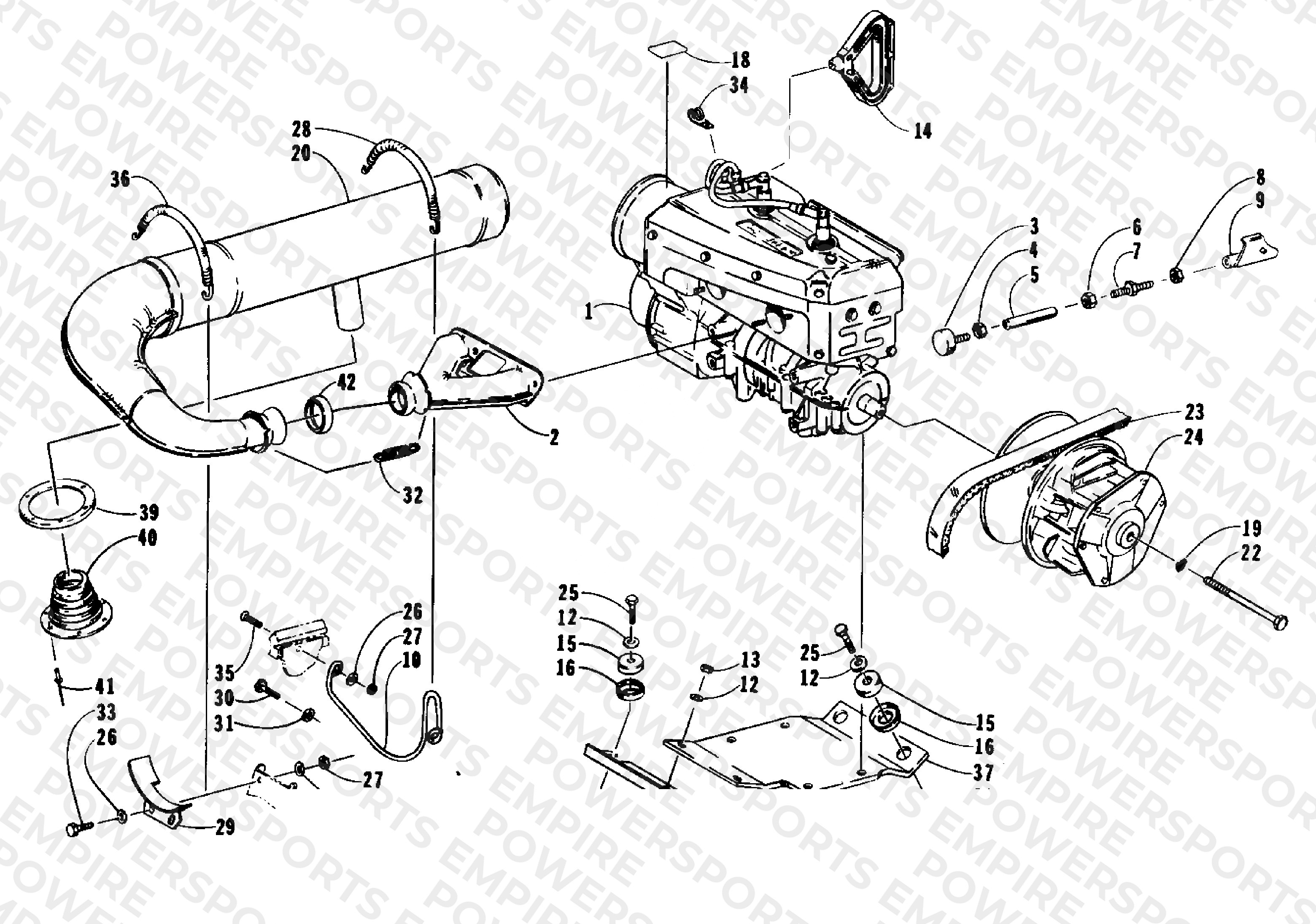 ENGINE AND RELATED PARTS